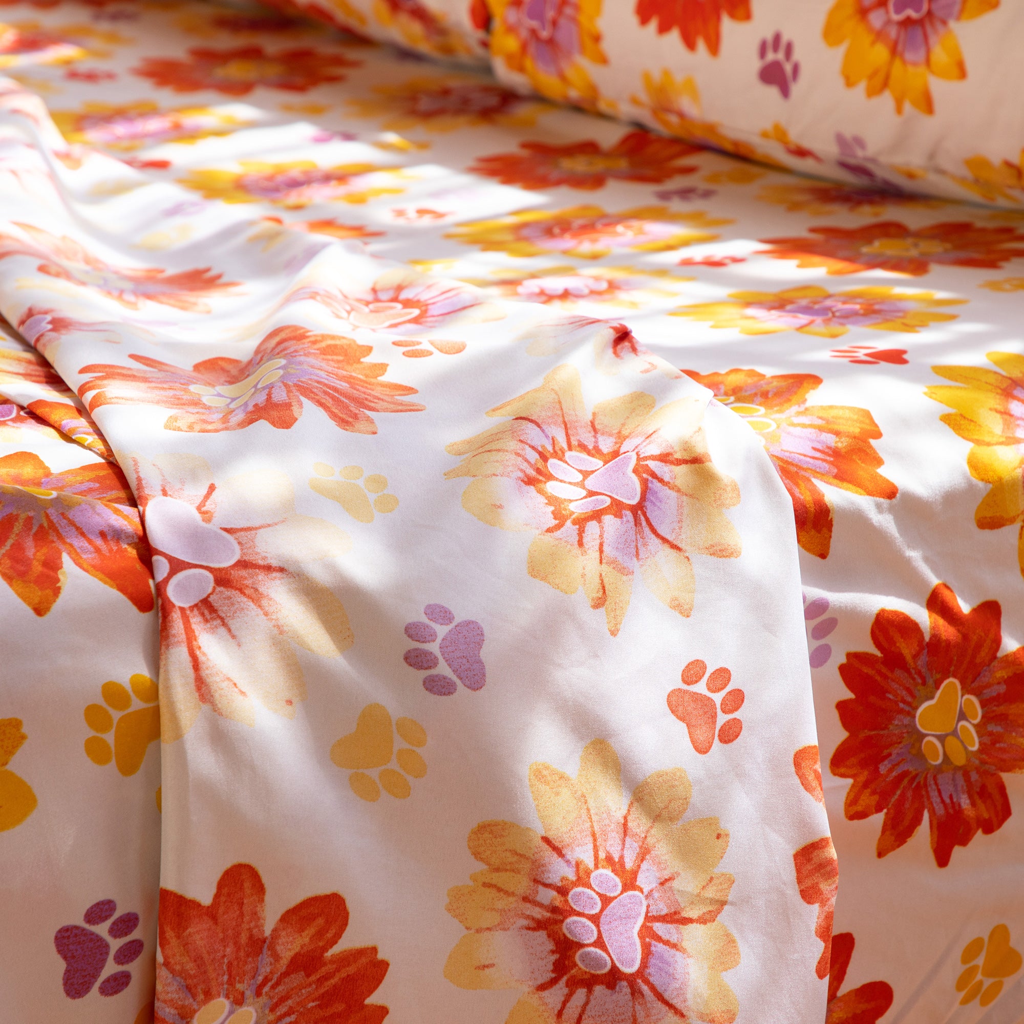 Retro Paws Microfiber Sheet Set、mySite、camillekostekn