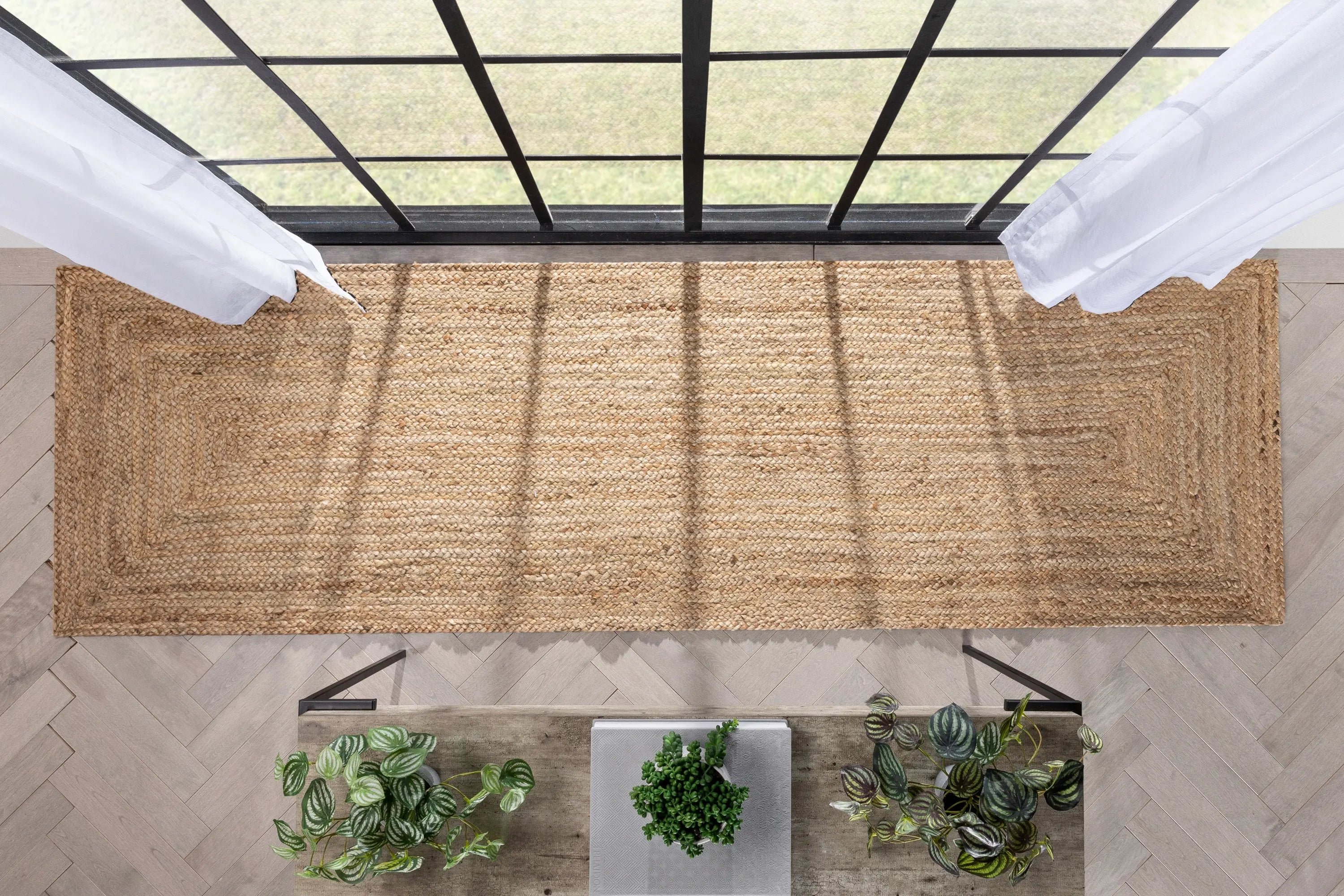 Jemma Natural-Fiber Braided Pattern Natural Hand-Woven Chunky-Textured Rug、mySite、gigharbornorthrealestate