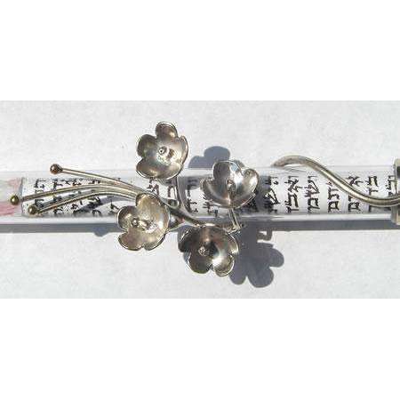 Steven Cooper Sterling Silver Mezuzah with Gentle Flowers、mySite、topwebapps
