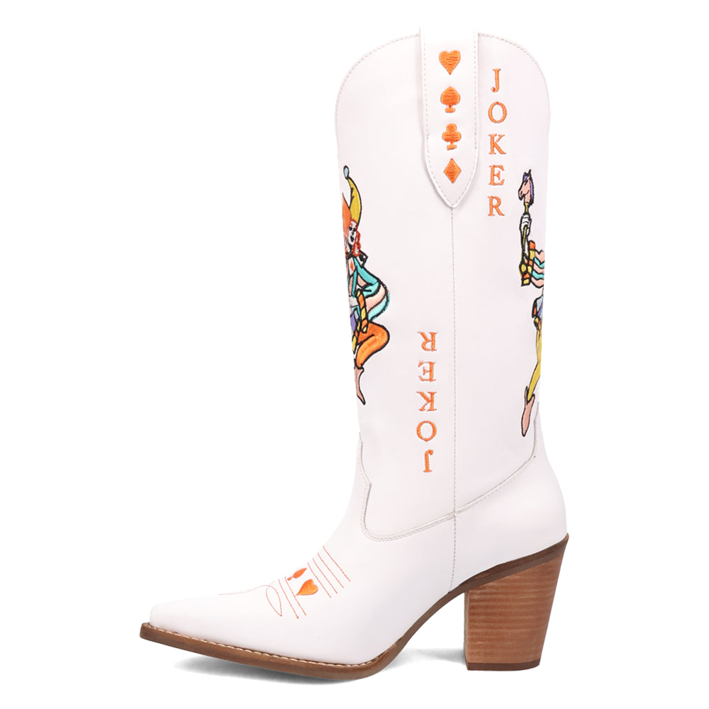 Joker Graphic Embroidered Snip Toe Pull On Cowboy Boots、mySite、gtrtttuynbv