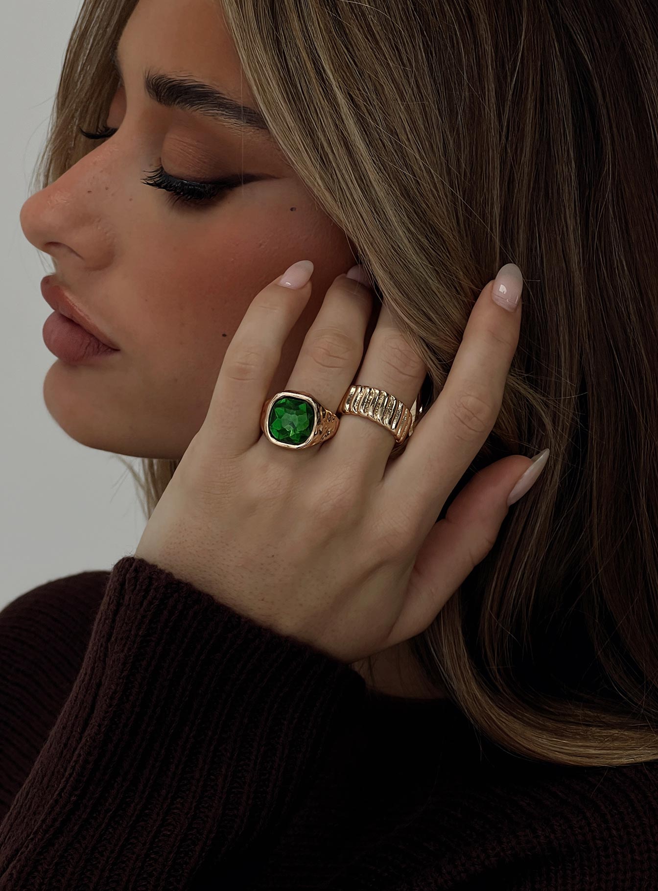 Think Fast Ring Set Gold、mySite、solidvoid