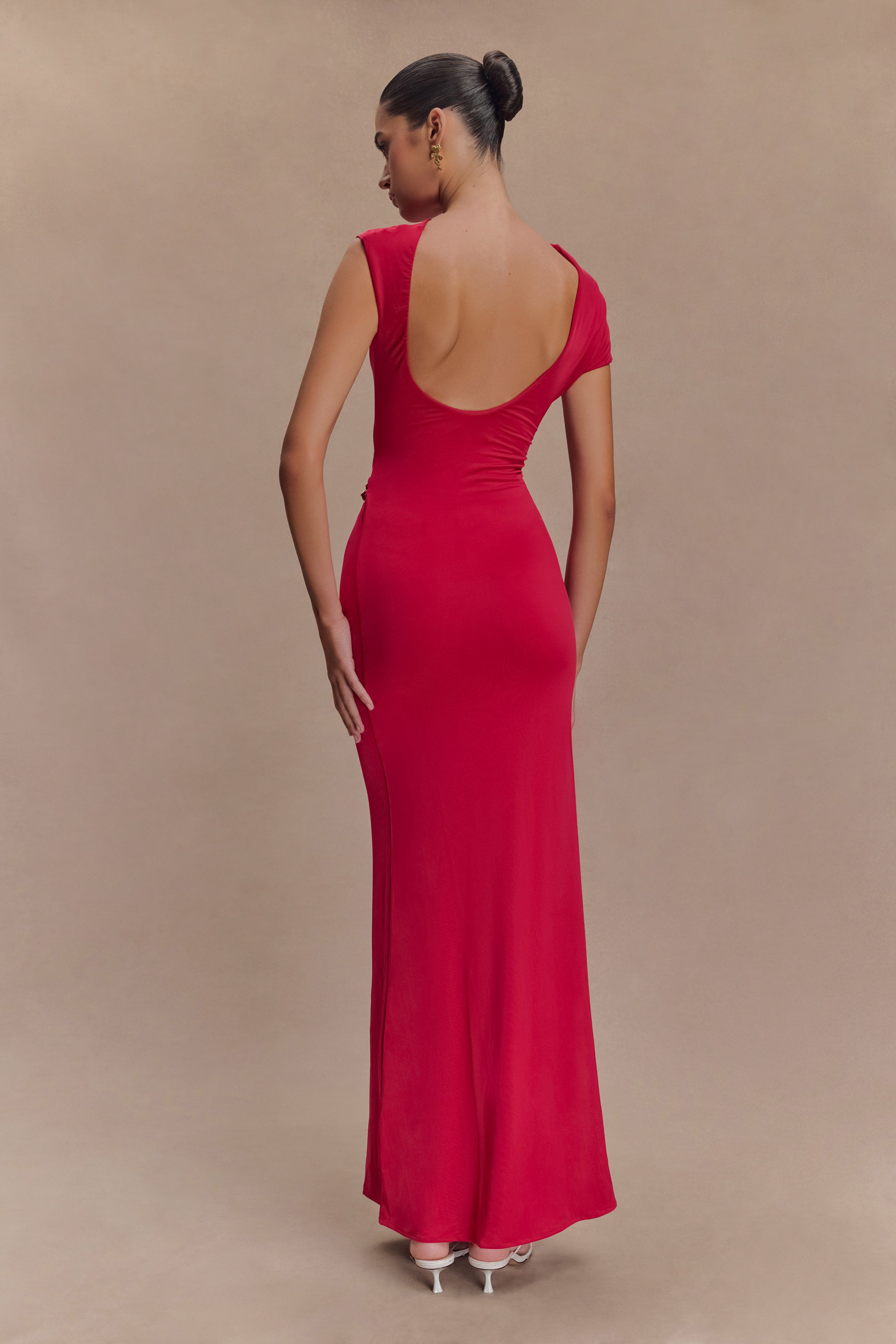 Kaida Slinky Maxi Dress With Hardware - Fuchsia Pink、mySite、solidvoid