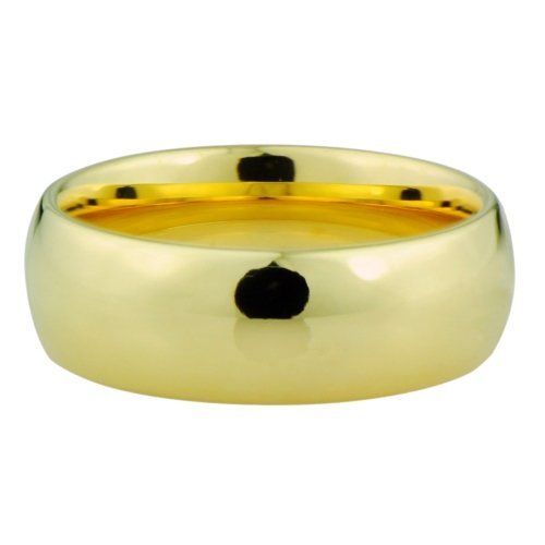  Domed design Wedding band or ring - Highly Polished 18K Gold Ion or IP plated、mySite、elrpsem3k