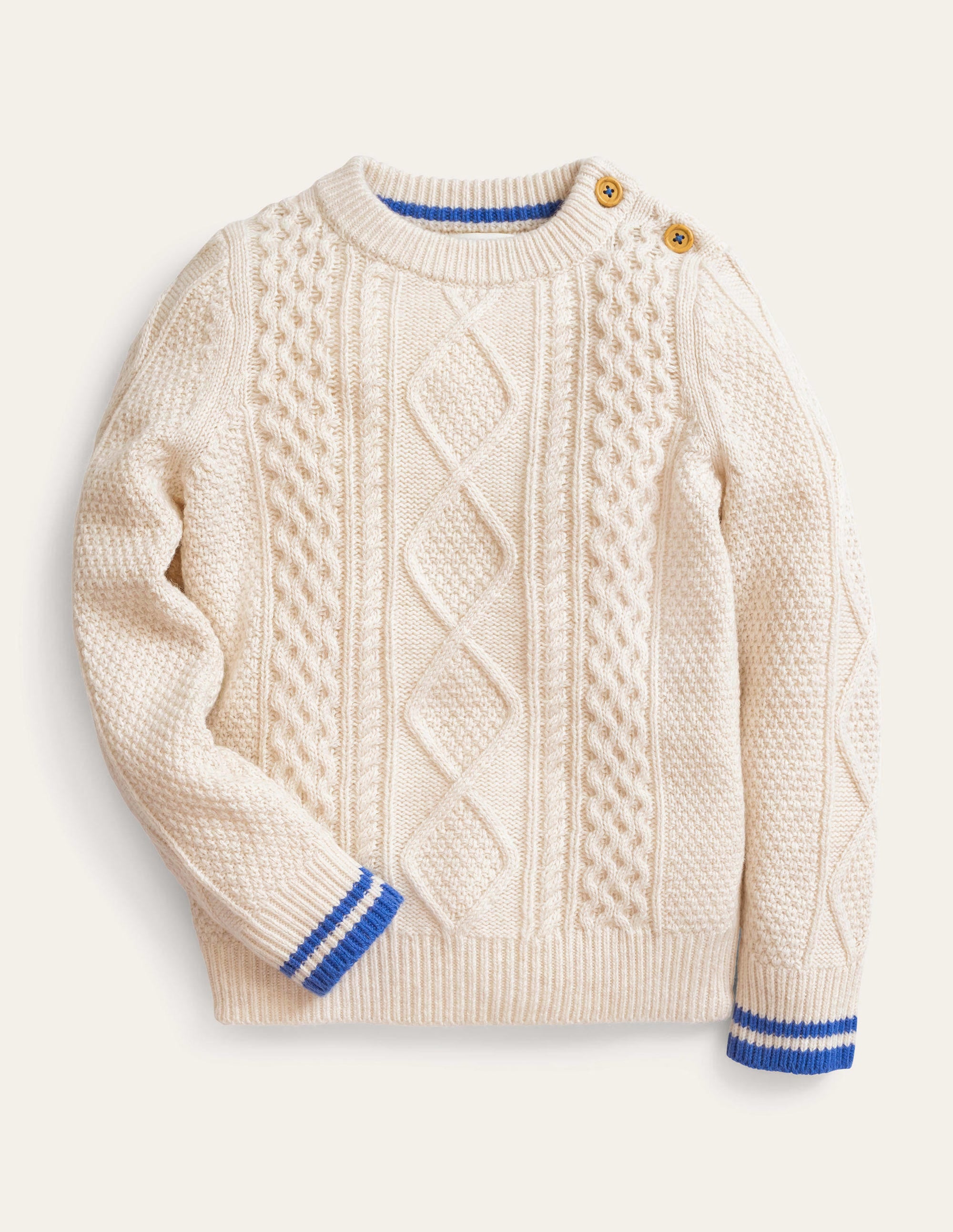 Cable Sweater-Ecru Marl、mySite、ashleygrahame