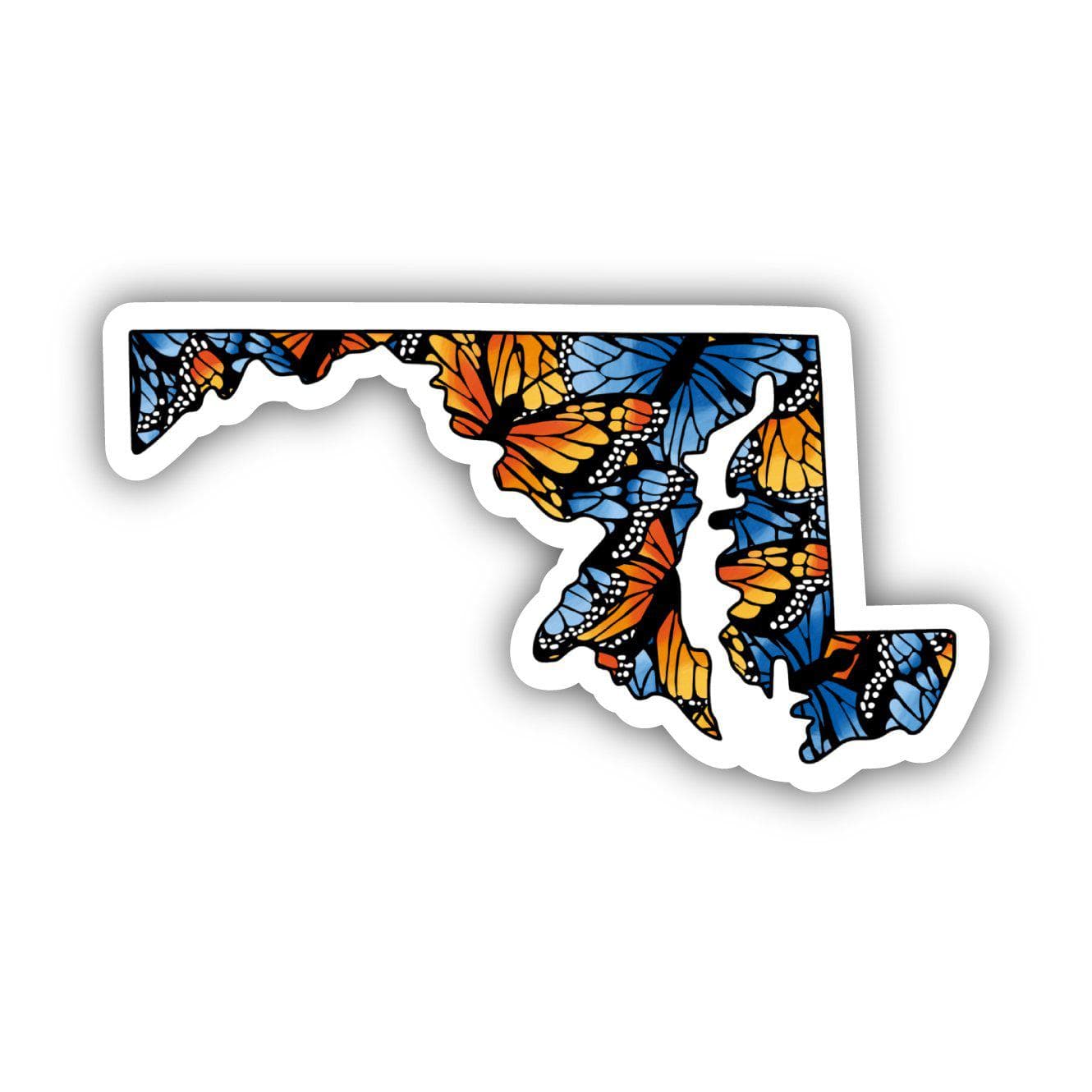  Maryland Butterfly Pattern Sticker、mySite、elrpsem3k