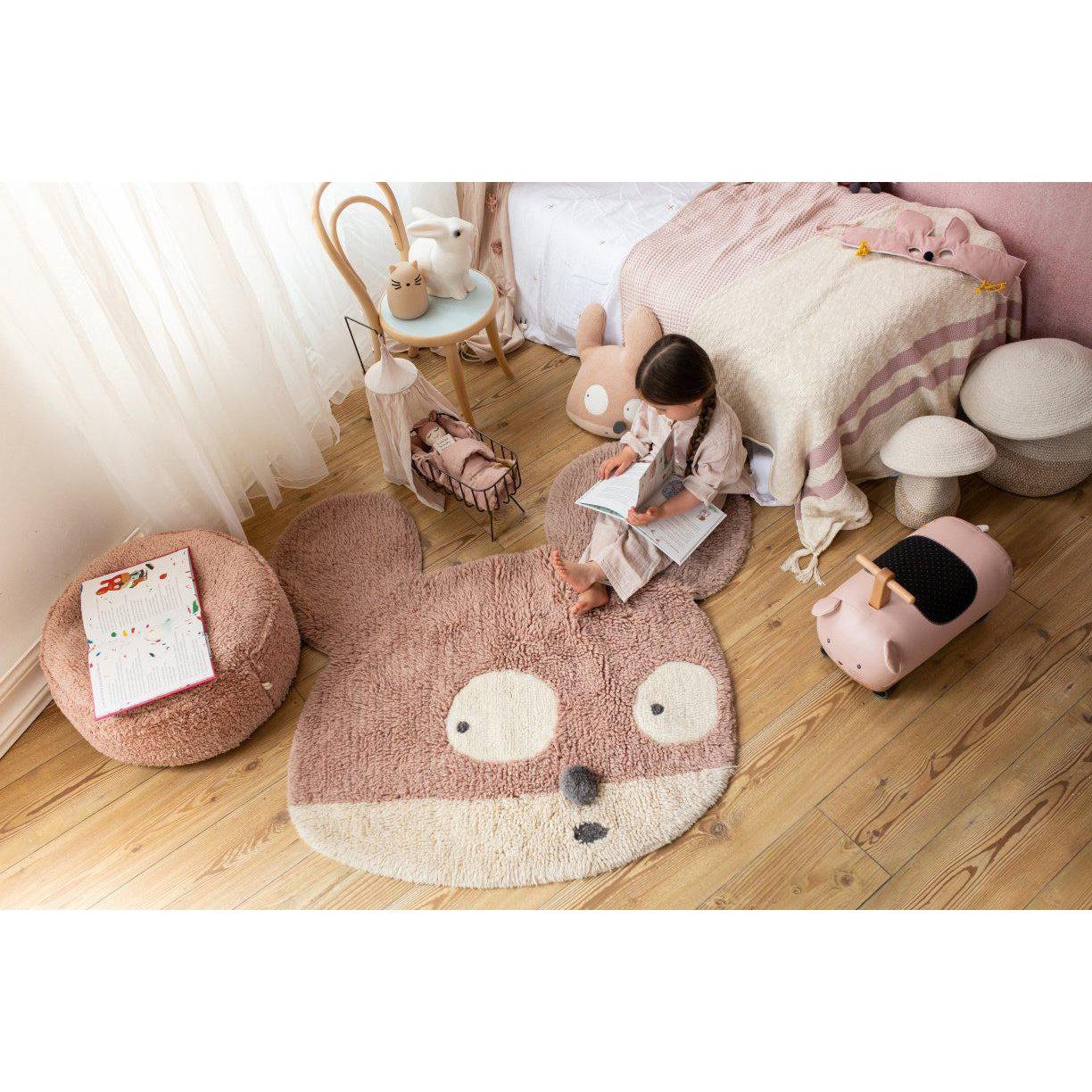 Miss Mighty Mouse Wool Washable Area Rug、mySite、gigharbornorthrealestate