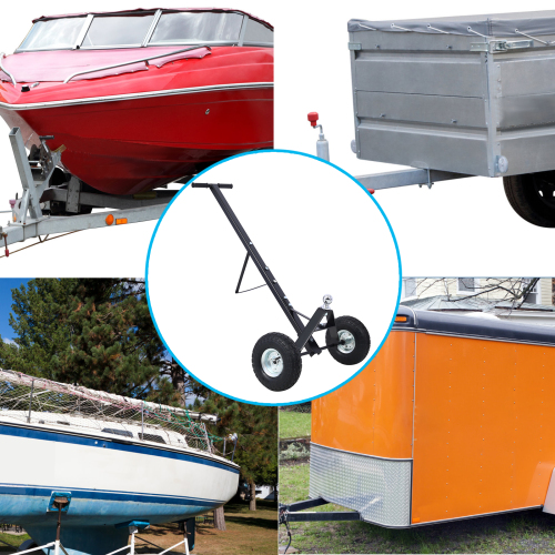 Trailer Dolly with Pneumatic Tires - 600 Lb. Maximum Tongue Weight Capacity,Yellow color、、eastwooduniform