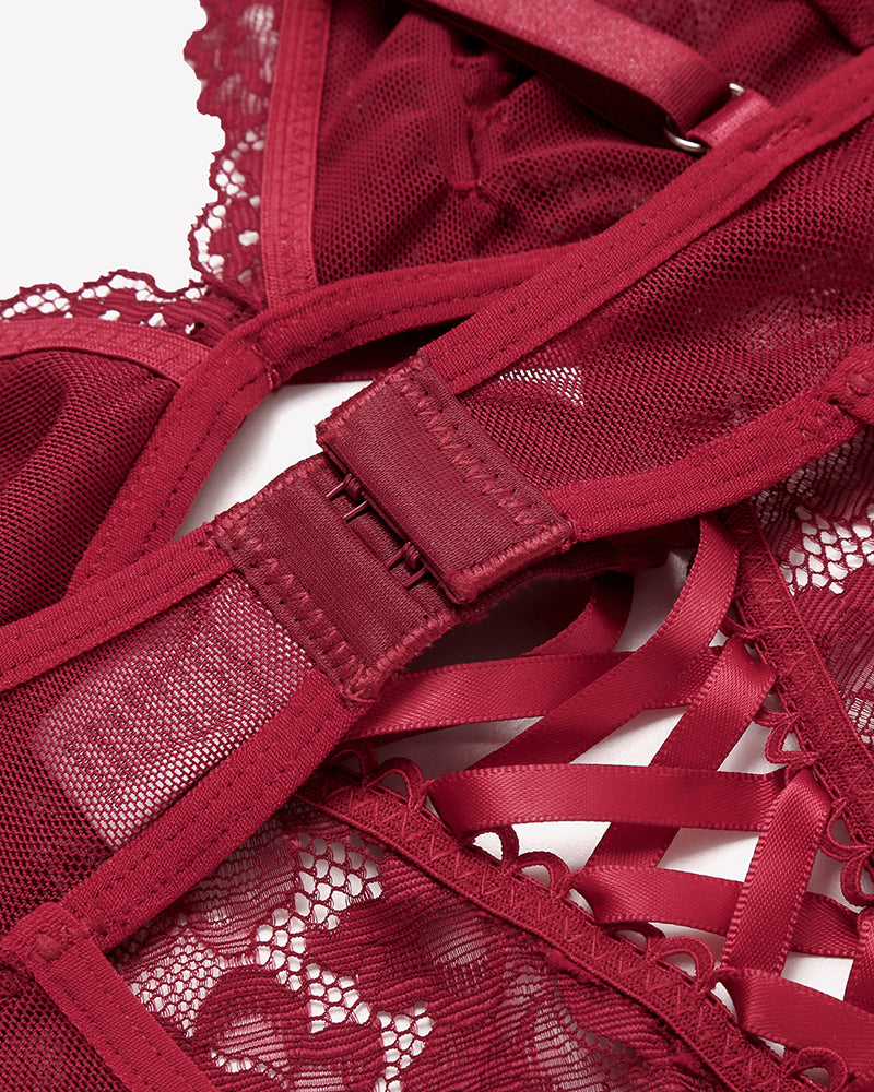 Lace V Neck Mini Bodysuit、mySite、bengalsvssteelers