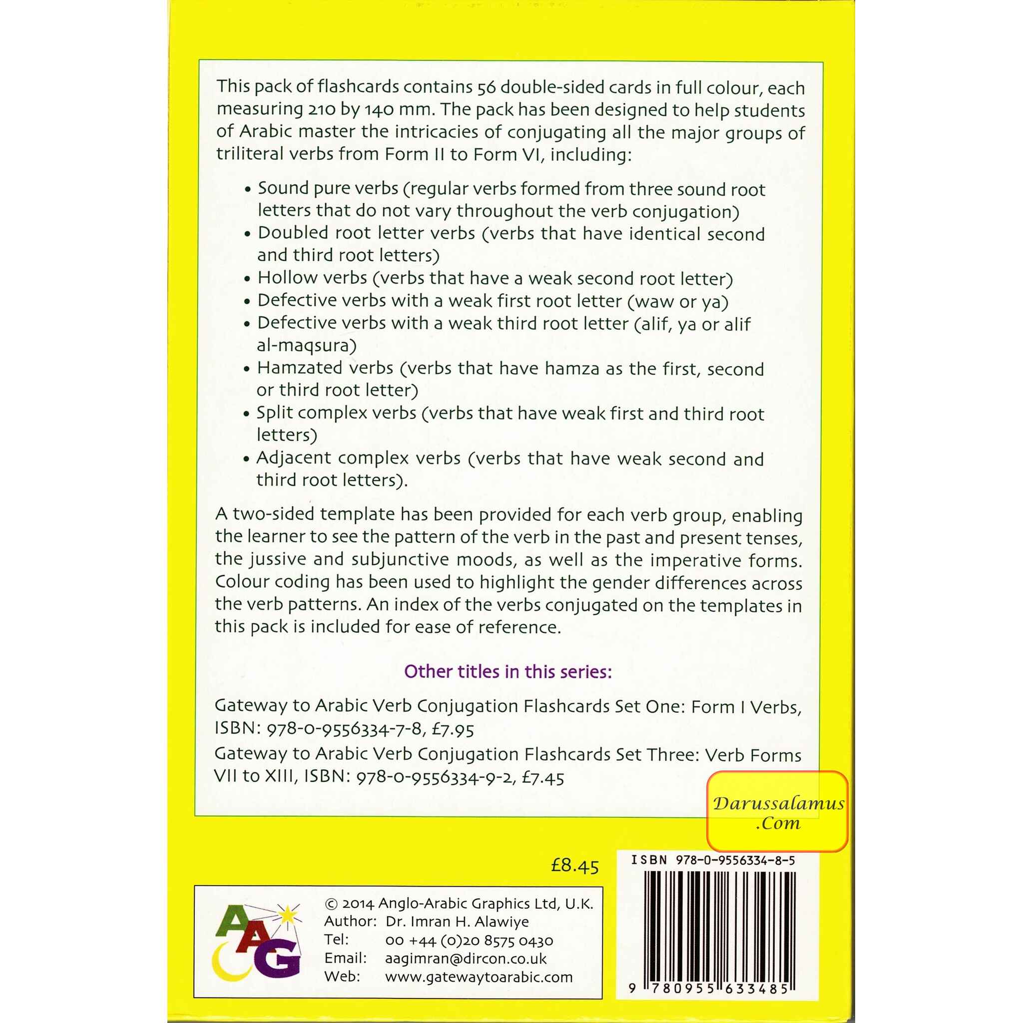 Gateway to Arabic Verb Conjugation Flashcards Set Two: Verb Forms Two to Six By Imran Alawiye、mySite、topwebapps