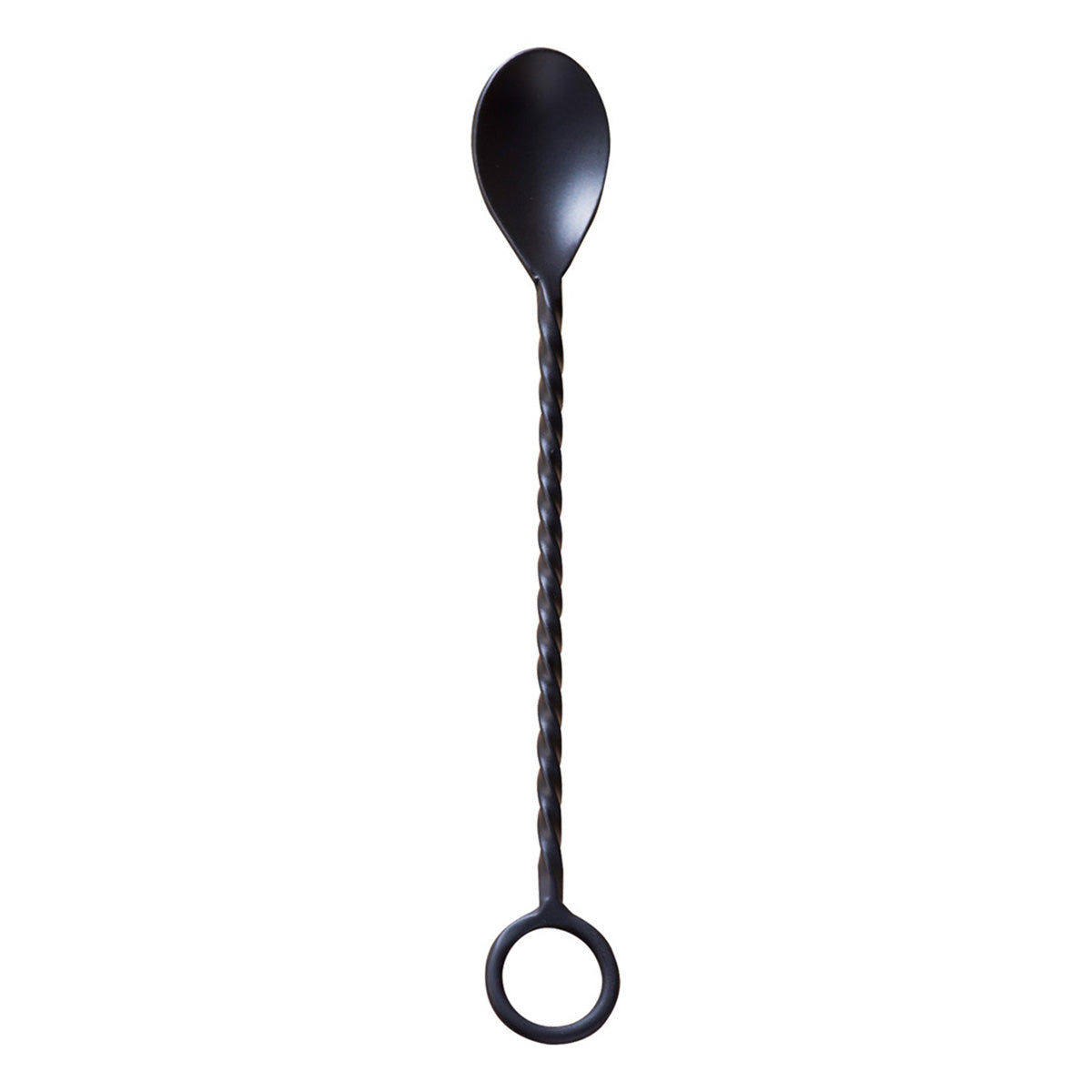 Stainless Steel Bar Spoon | Long Twisted Handle | Black、mySite、camillekostekn