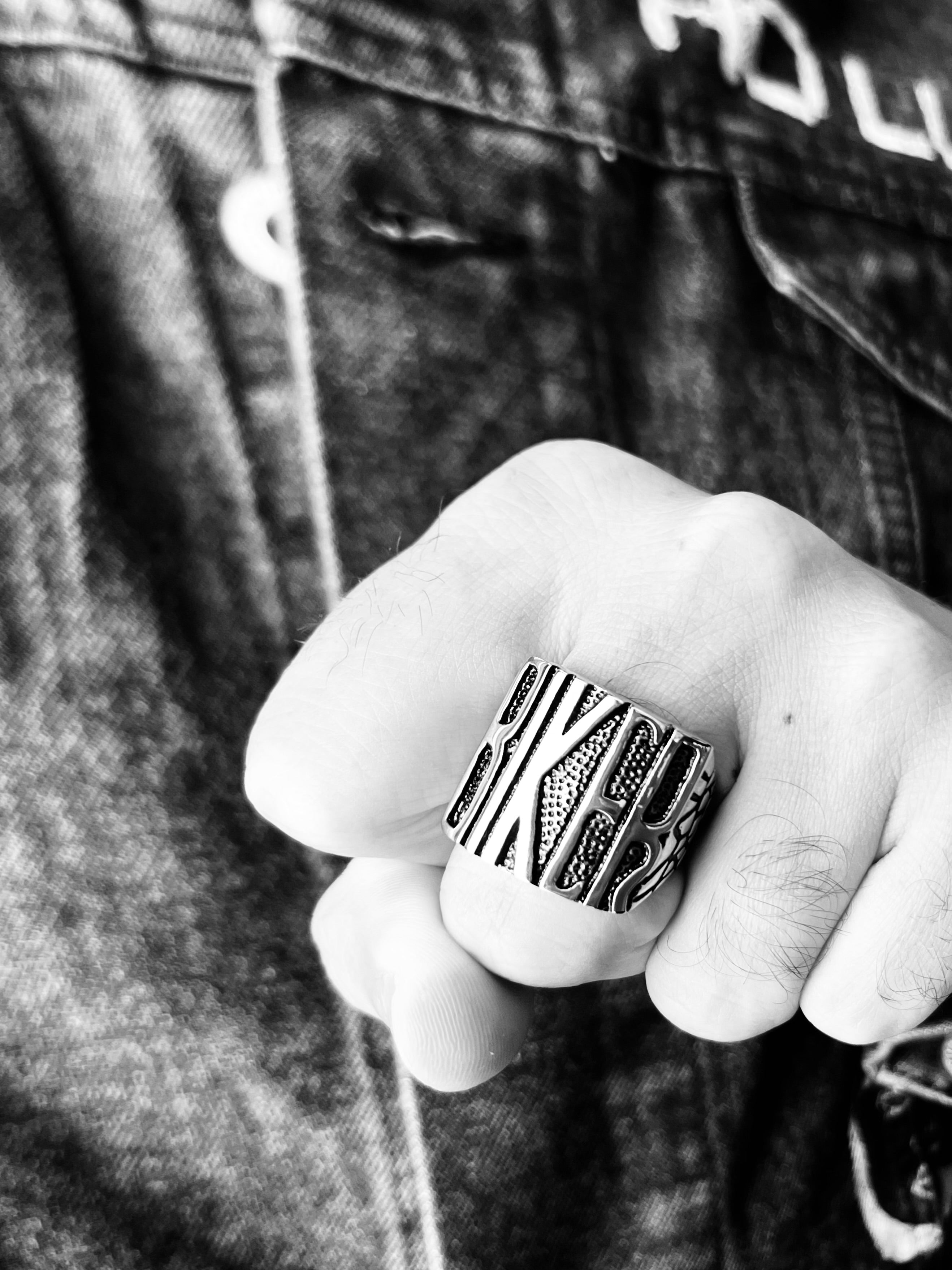 Stainless Steel Polished BIKER Men's Ring / SCR2223、mySite、dreamappss