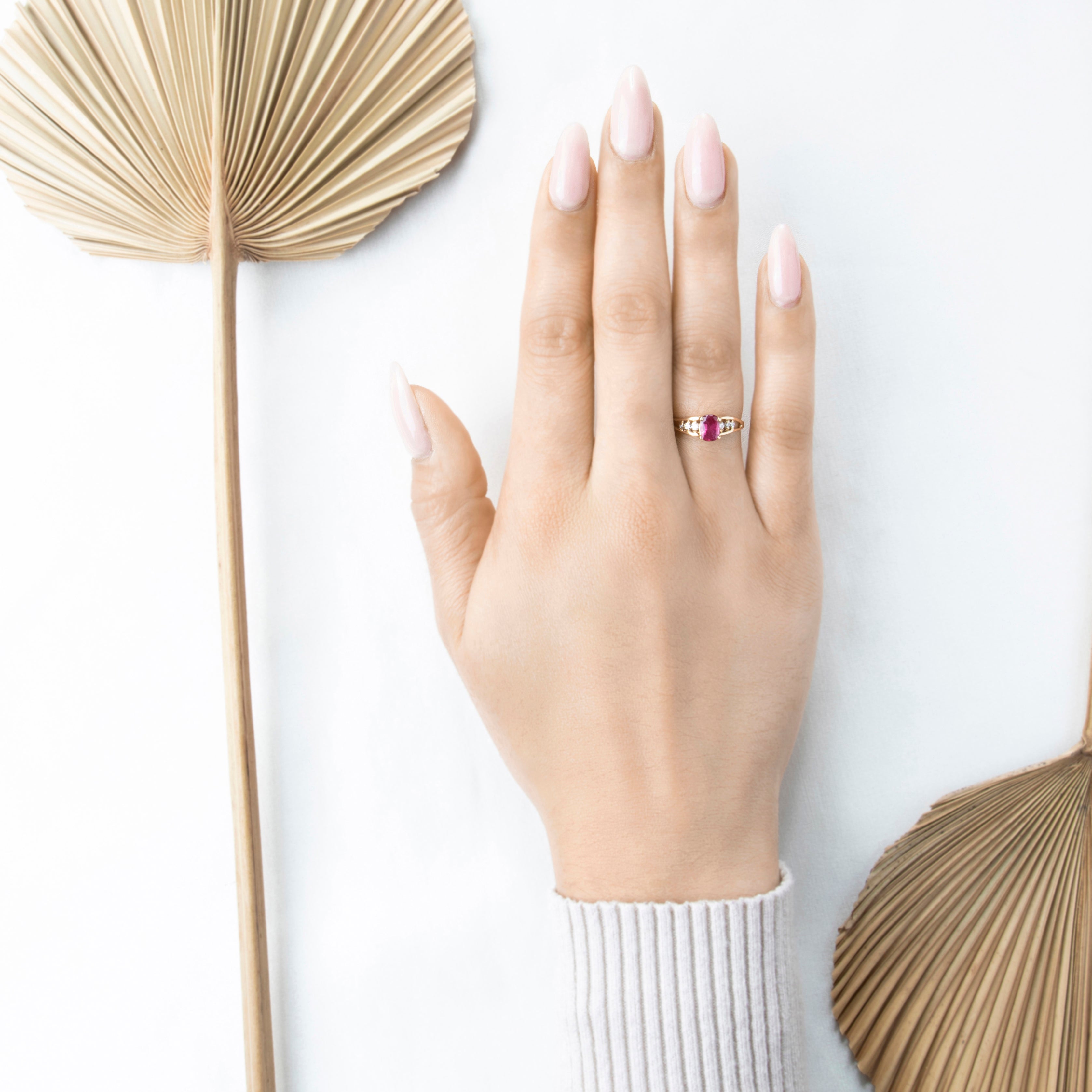 Vintage 14k Yellow Gold .75ct Ruby Diamond Crimson Ring 7.25、mySite、hinf8tx79