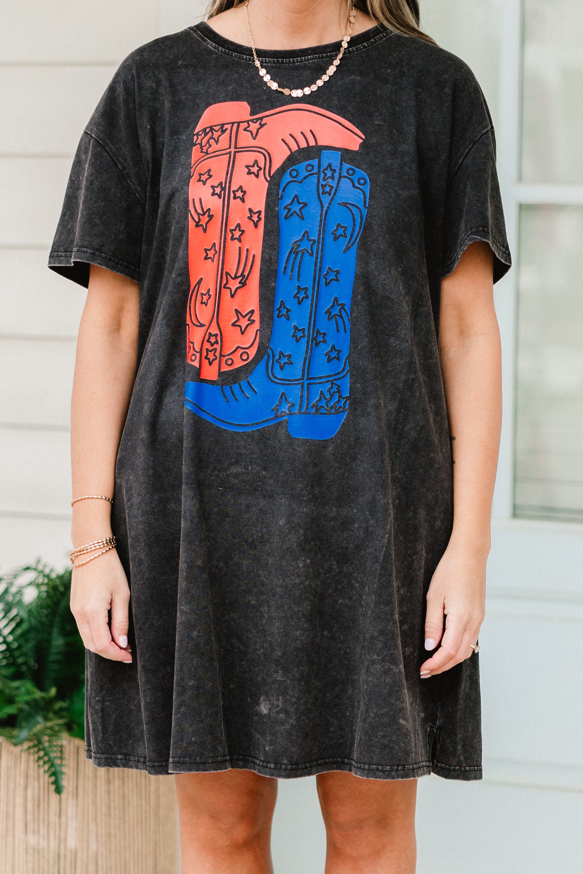  Boot Scootin Cowgirl T-Shirt Dress, Black、mySite、justintrudeaud