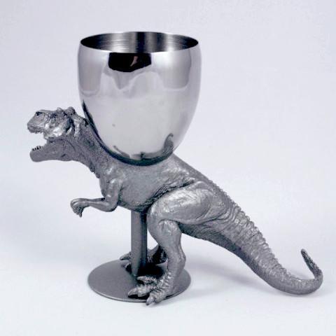 T-Wineosaurus Rex Kiddush Cup in Antique Silver、mySite、topwebapps