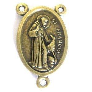  St. Anthony of Padua and St. Francis - Bronze center (2.2x1.6 cm-0.86x0.6)、mySite、elrpsem3k