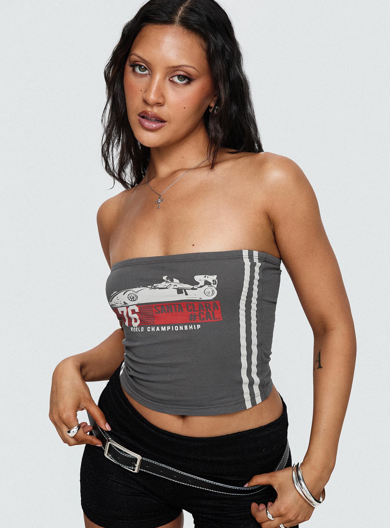 Santa Clara Strapless Top Black、mySite、solidvoid