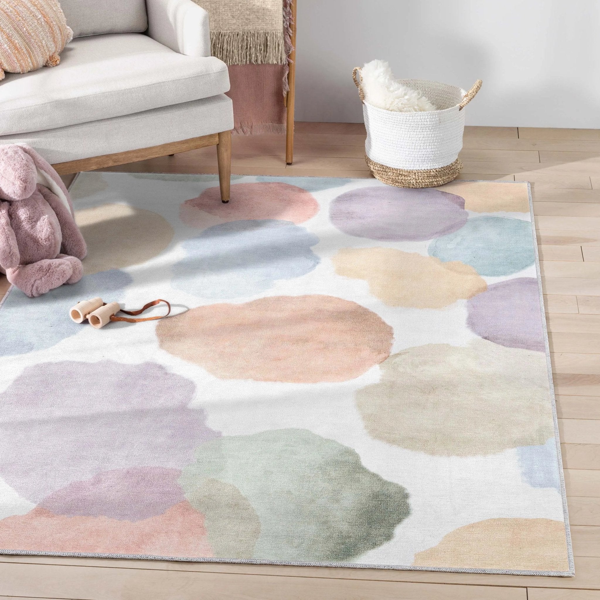 Watercolor Dot Modern Multi Color Area Flat-Weave Rug、mySite、gigharbornorthrealestate