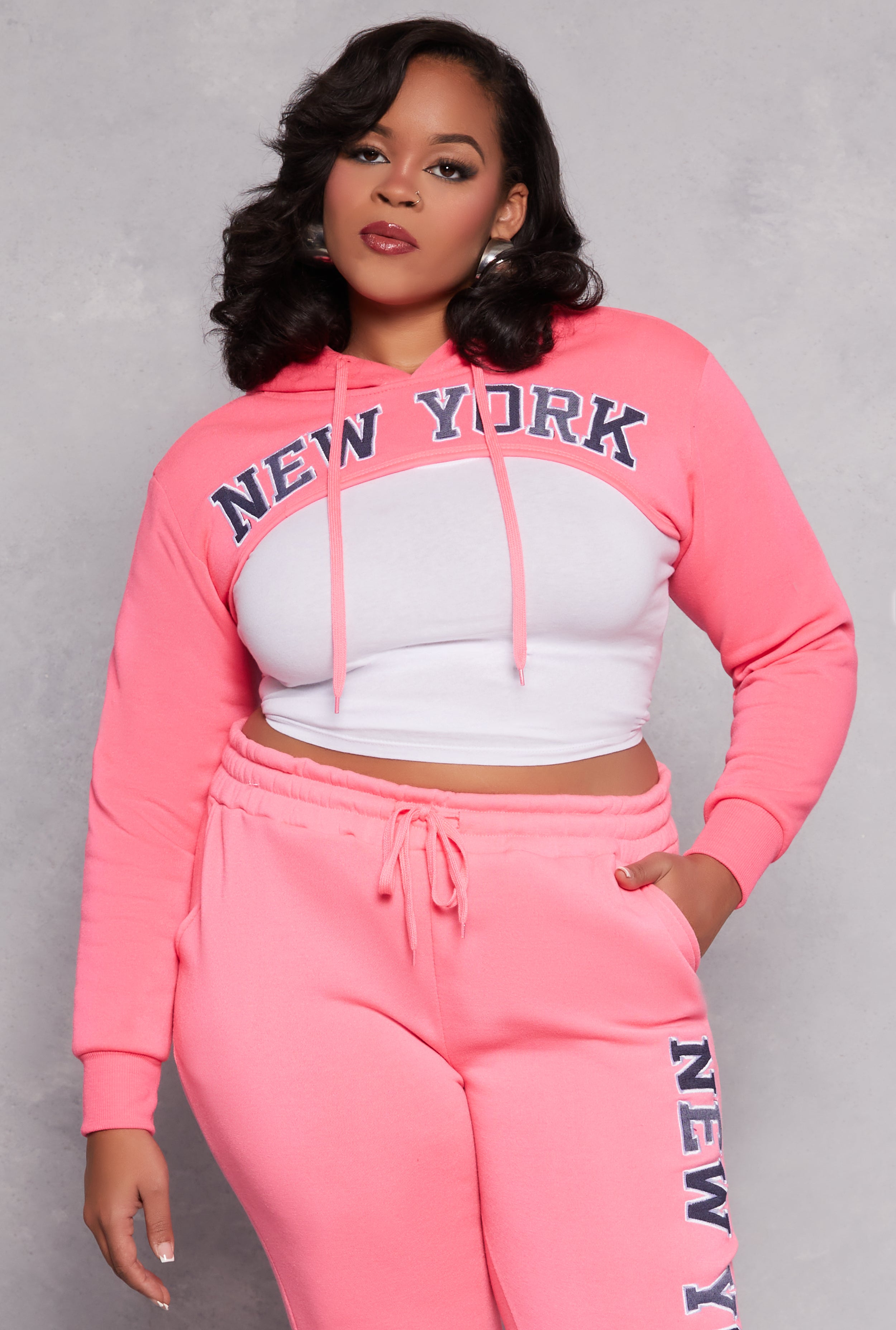 Plus Size New York Bolero Sweatshirt、mySite、camillekostekn