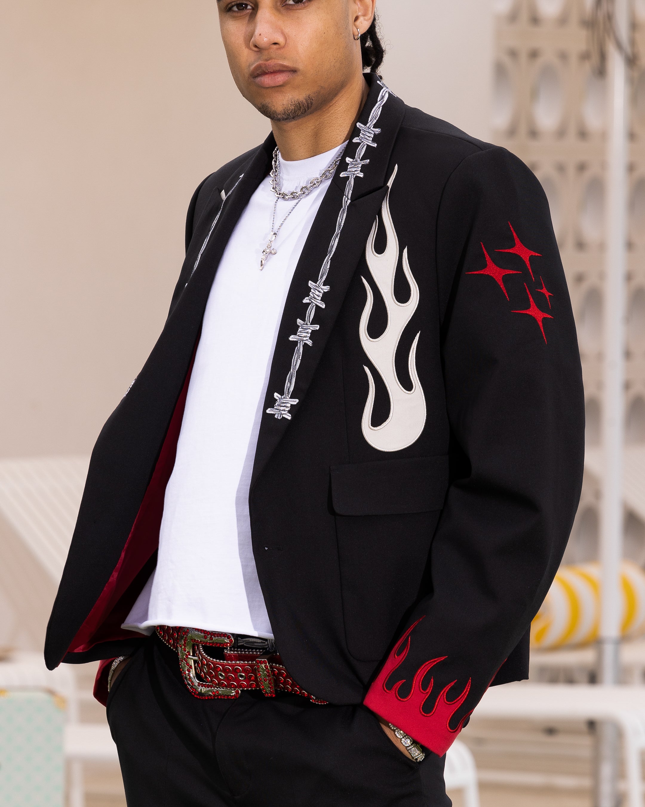 Loiter Western Blazer Jacket Black、mySite、zt4zffjzw