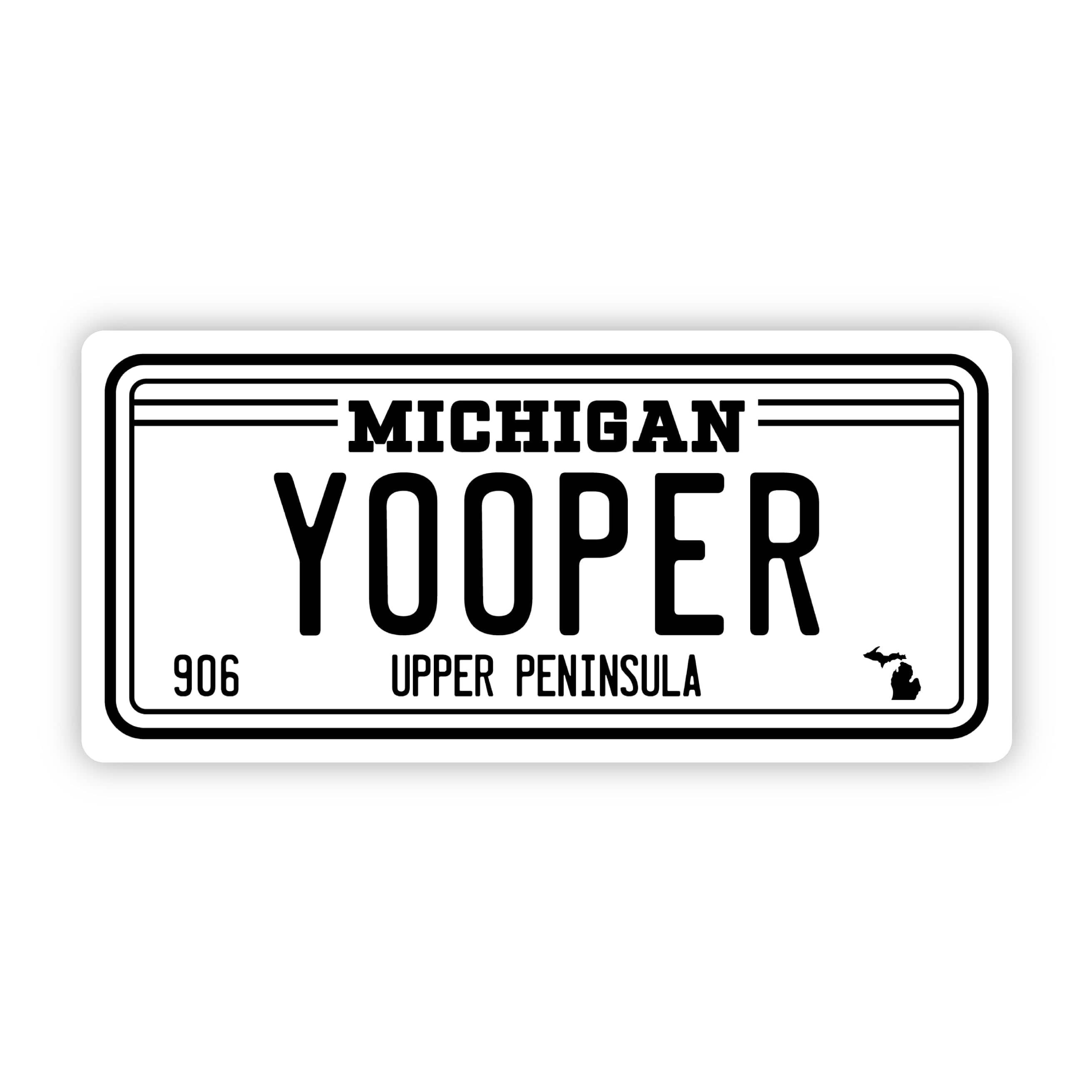  Yooper Michigan 906 License Plate Sticker、mySite、ghnorth
