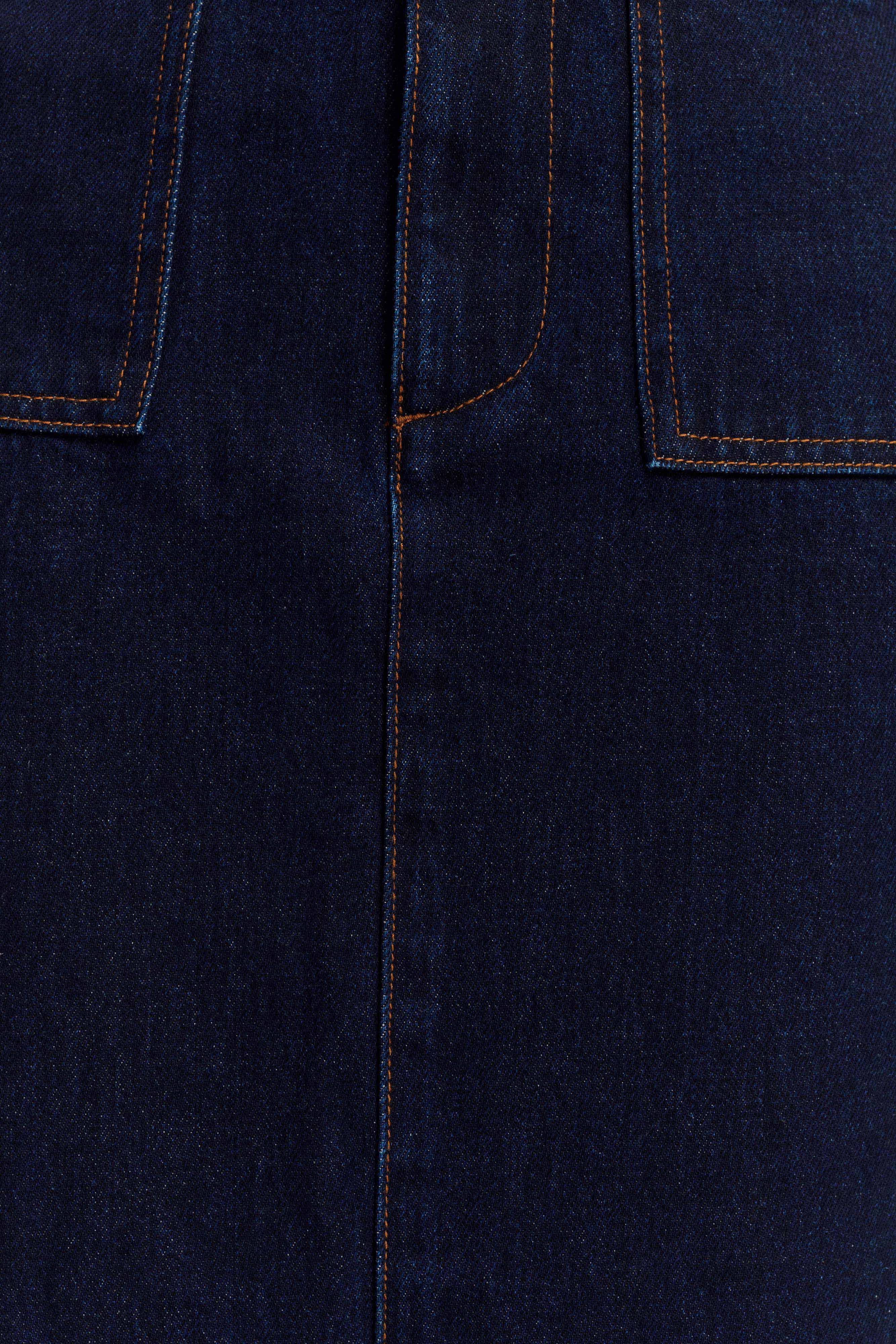 Fallon Denim Midi Skirt - Indigo Blue、mySite、solidvoid