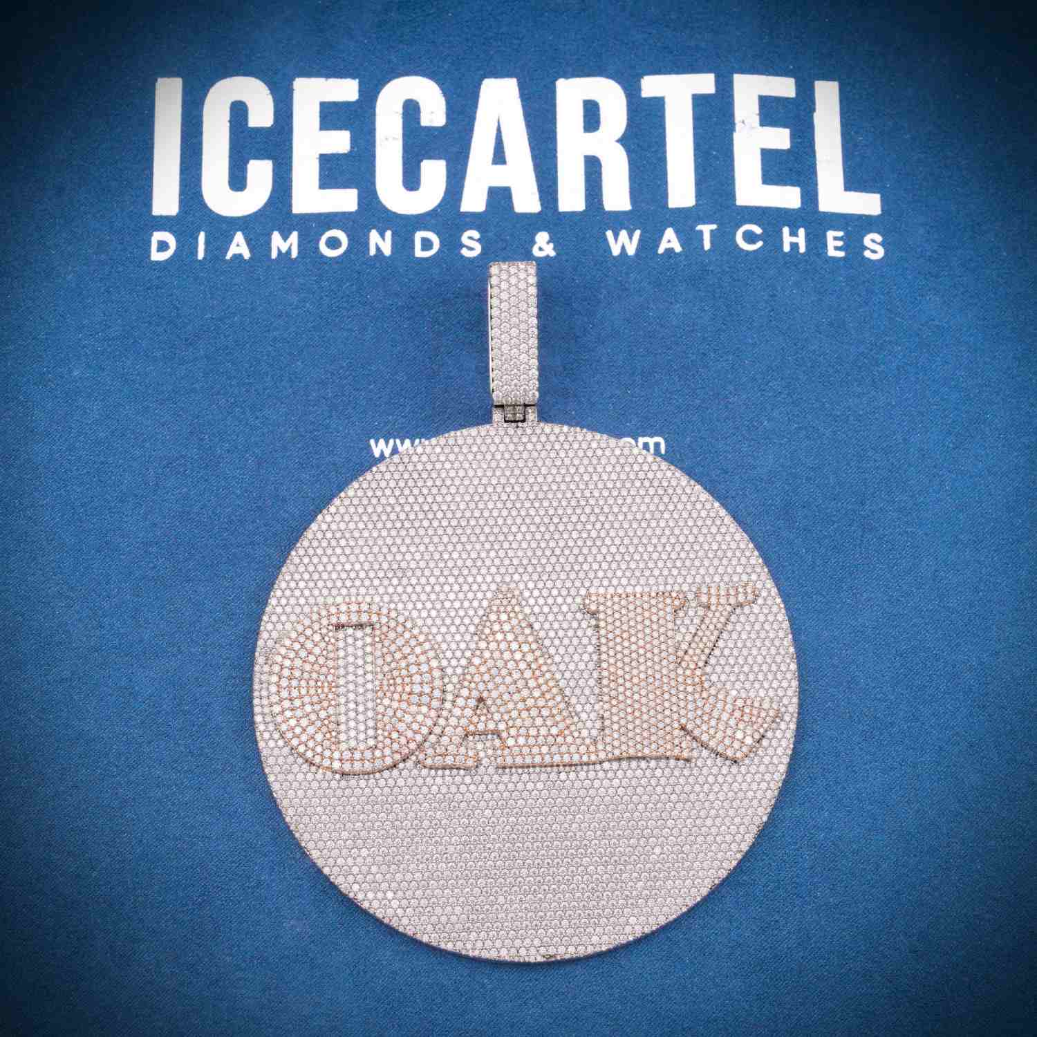 Custom Moissanite Circle Pendant 14k Gold、mySite、hinf8tx79