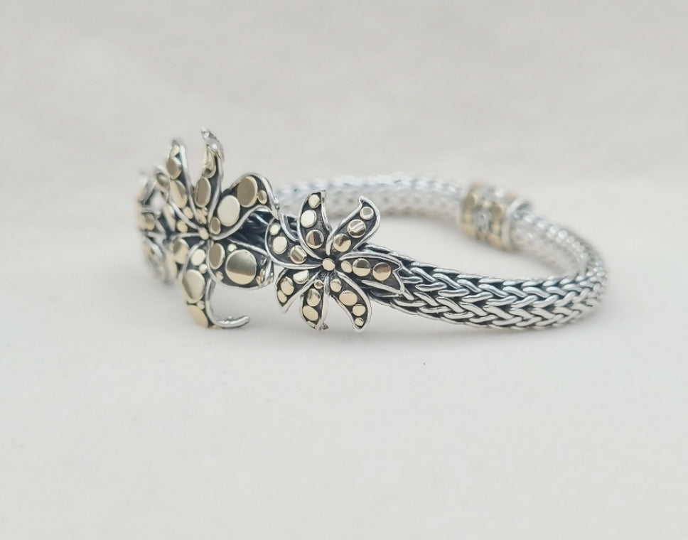 John Hardy Dot Ayu Frangipani Flower Bracelet With Gold、mySite、hinf8tx79