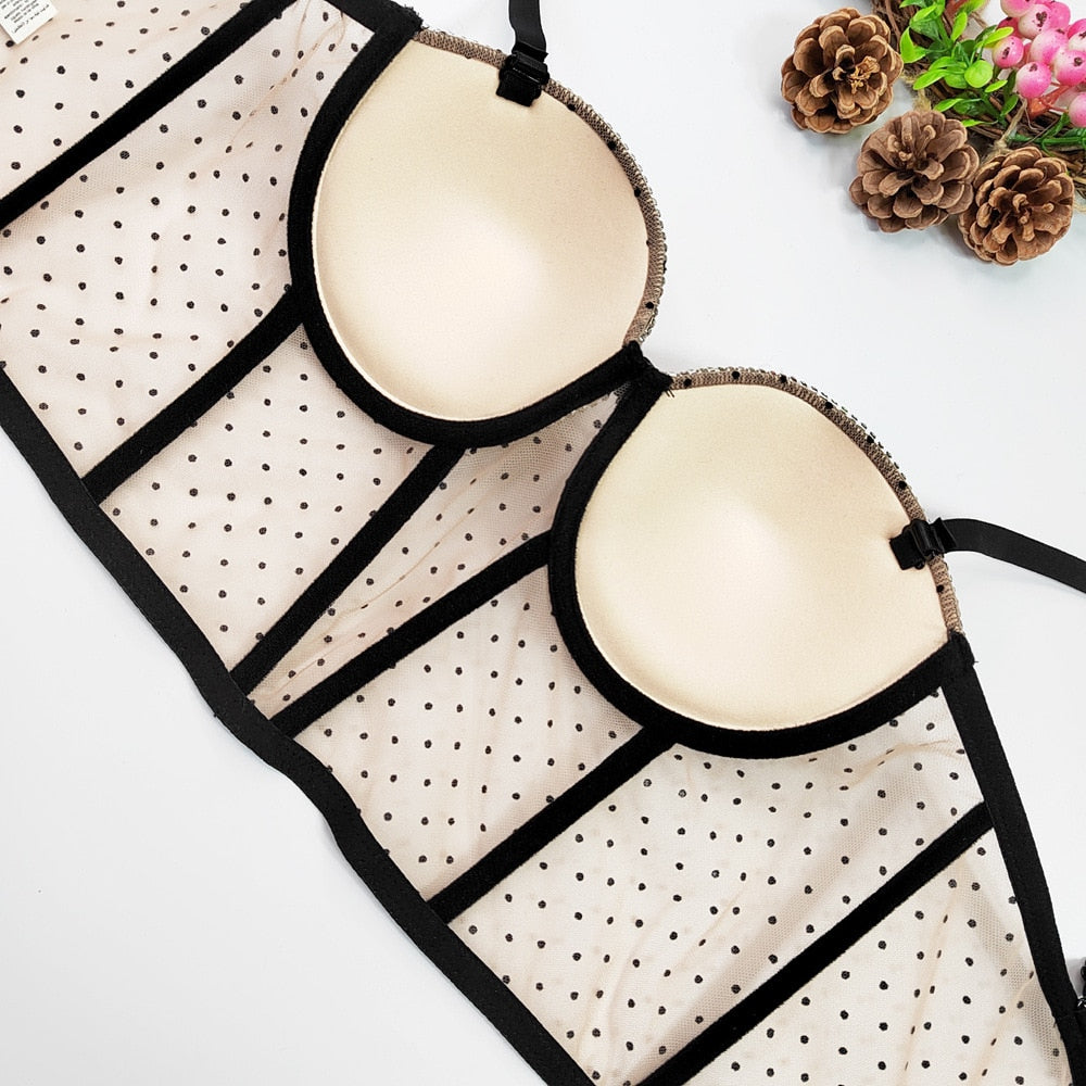  Polka Dot Beige Corset、mySite、merchandisen