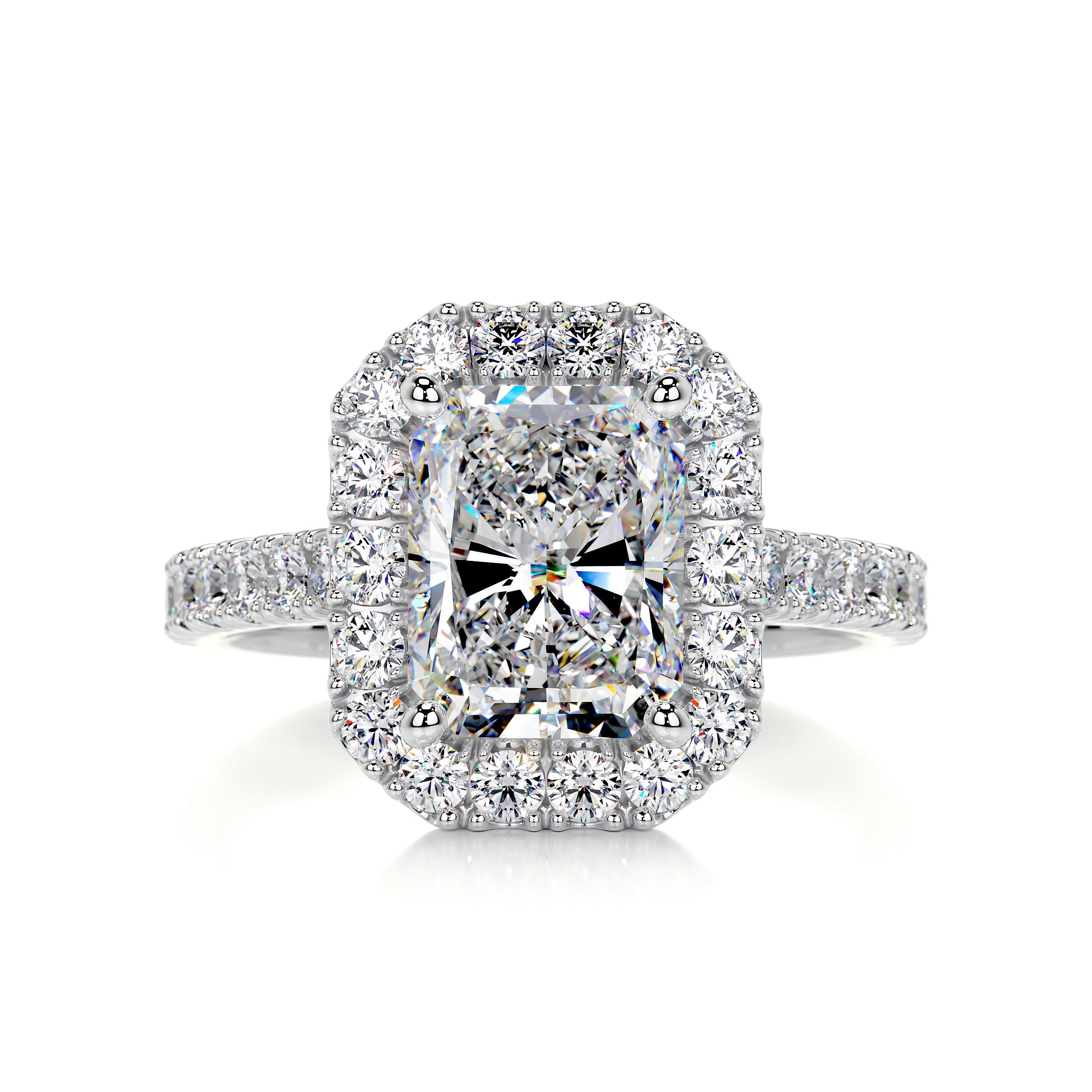 Andrea Moissanite & Diamond Ring -14K White Gold (RTS)、mySite、hinf8tx79