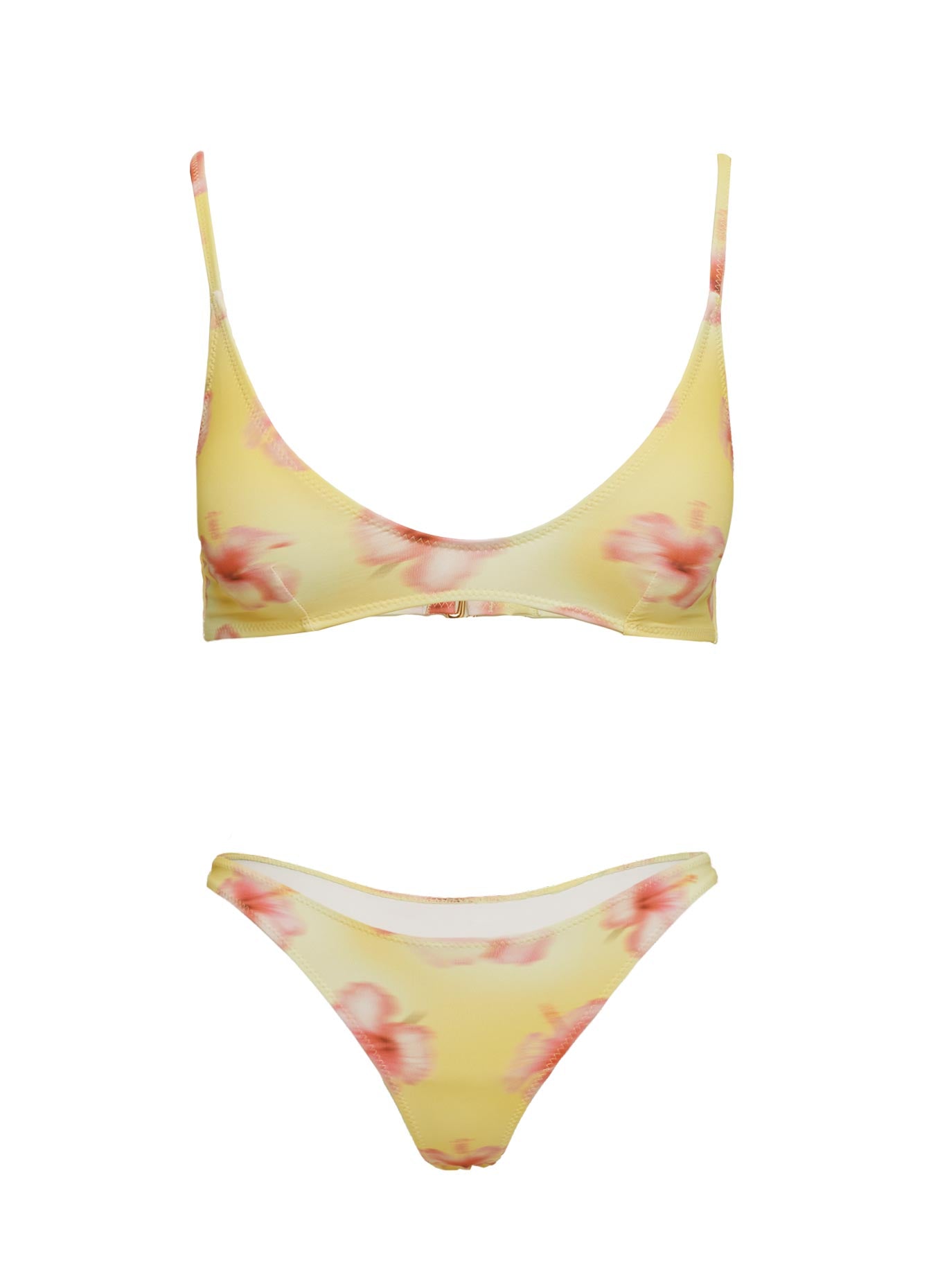 Love Letters High Cut Cheeky Bikini Bottoms Yellow Floral、mySite、solidvoid