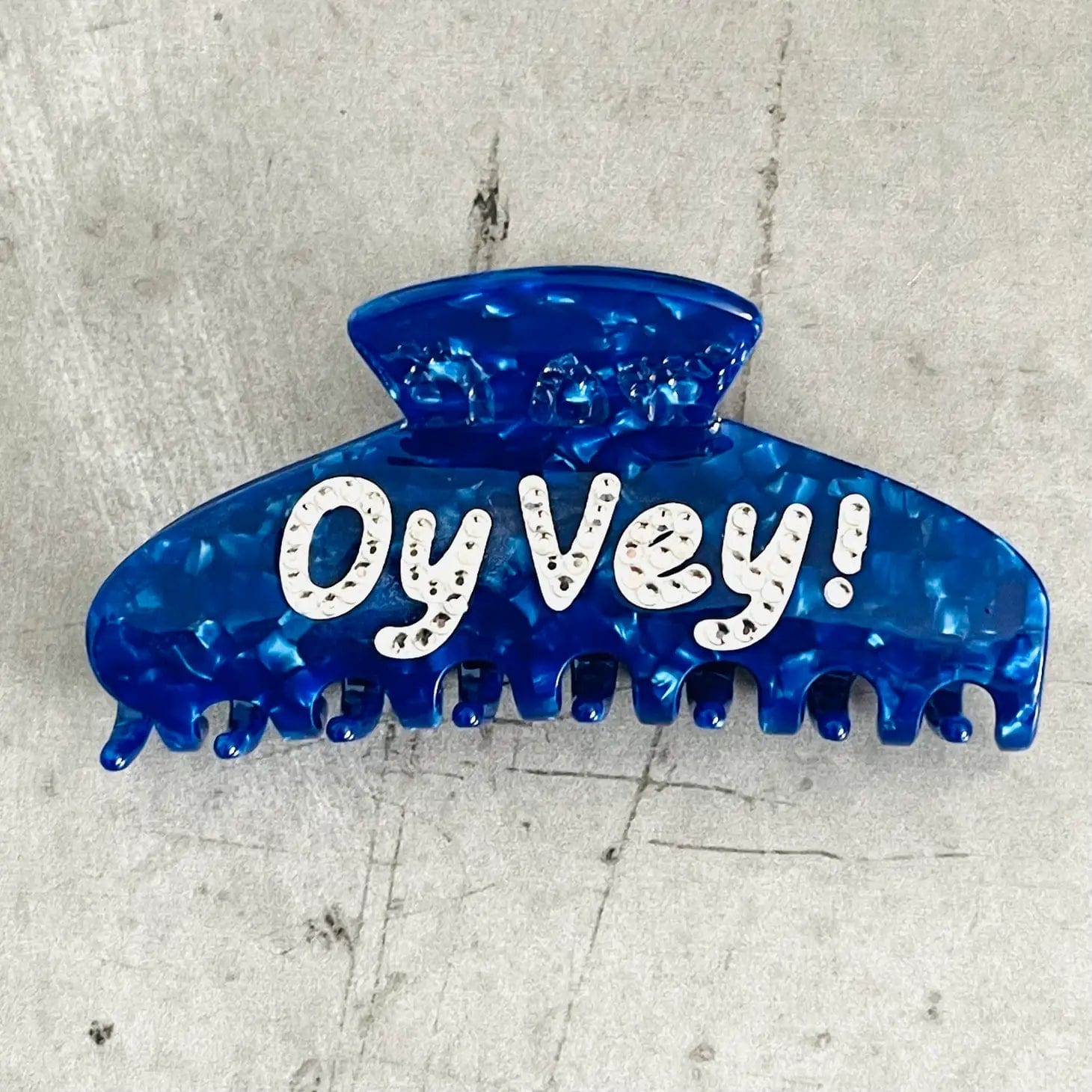 Rhinestone Oy Vey Hairclip - Blue、mySite、topwebapps