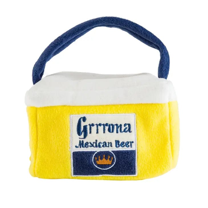 Grrrona Mexican Beer for Dogs Fun Plush Activity Toy for Dogs Parody Pet Chew Toy、mySite、g9winljtr