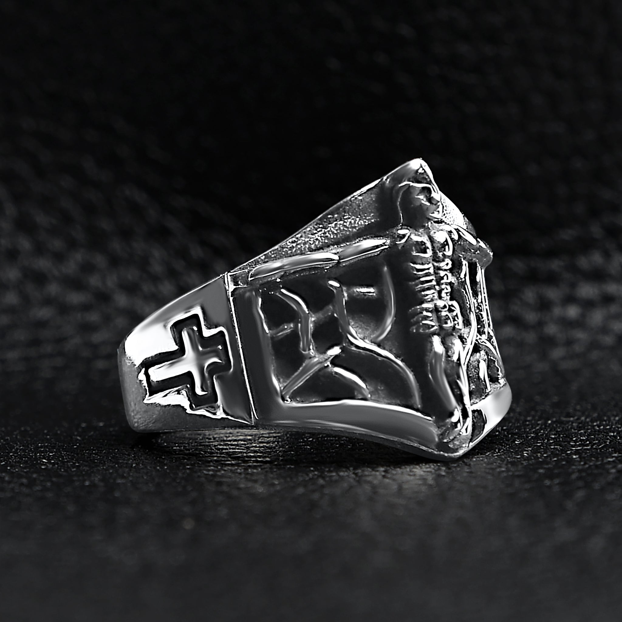 Detailed Jesus Cross Stainless Steel Ring / SCR4093、mySite、dreamappss