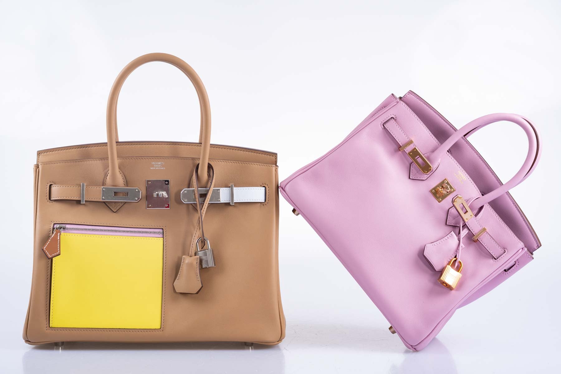 Hermès Birkin 30 Colormatic Chai, Lime, Blue Brume, Cassis Swift Leather Palladium Hardware、mySite、garminoutage.com