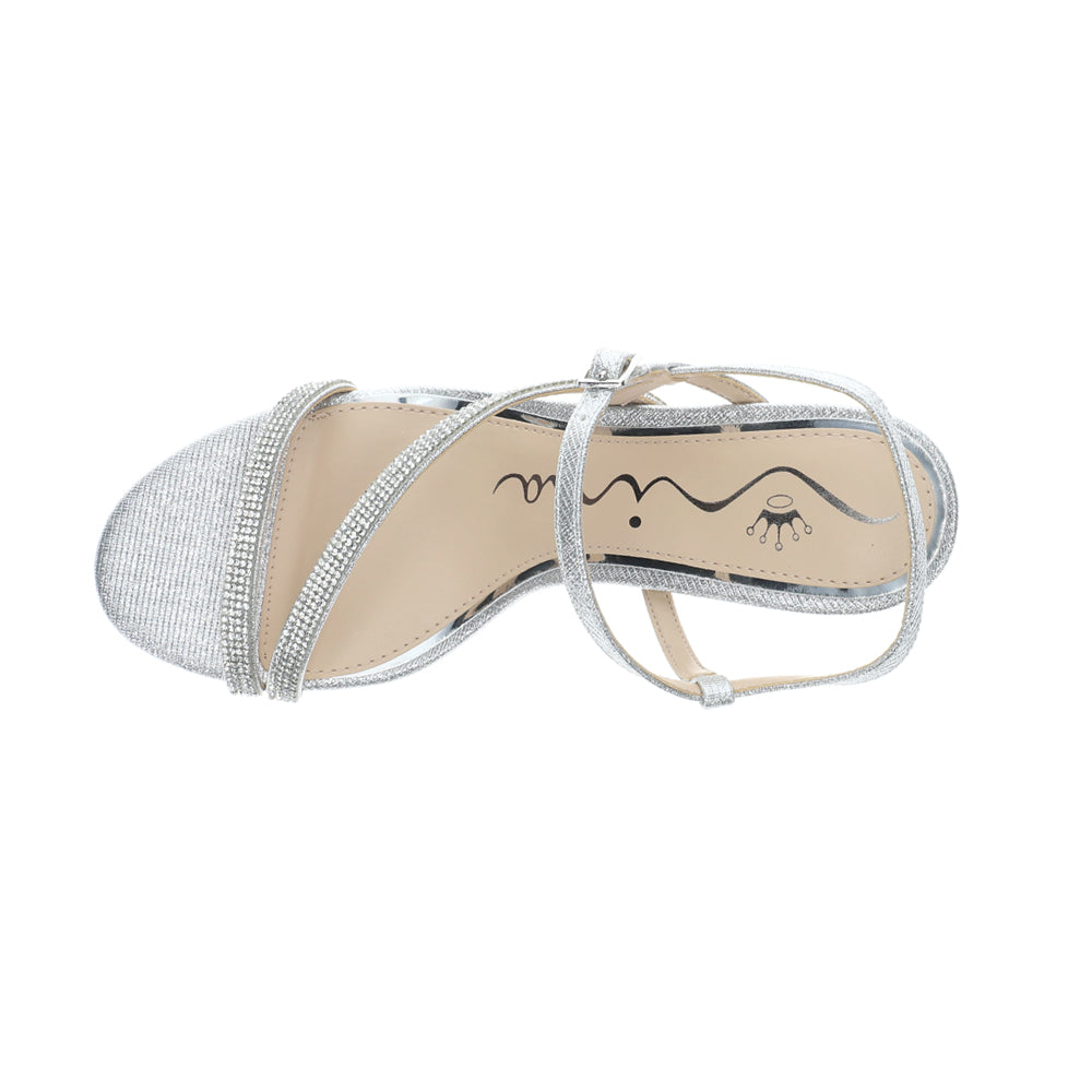 Lizelle Metallic Rhinestone Ankle Strap Sandals、mySite、gtrtttuynbv