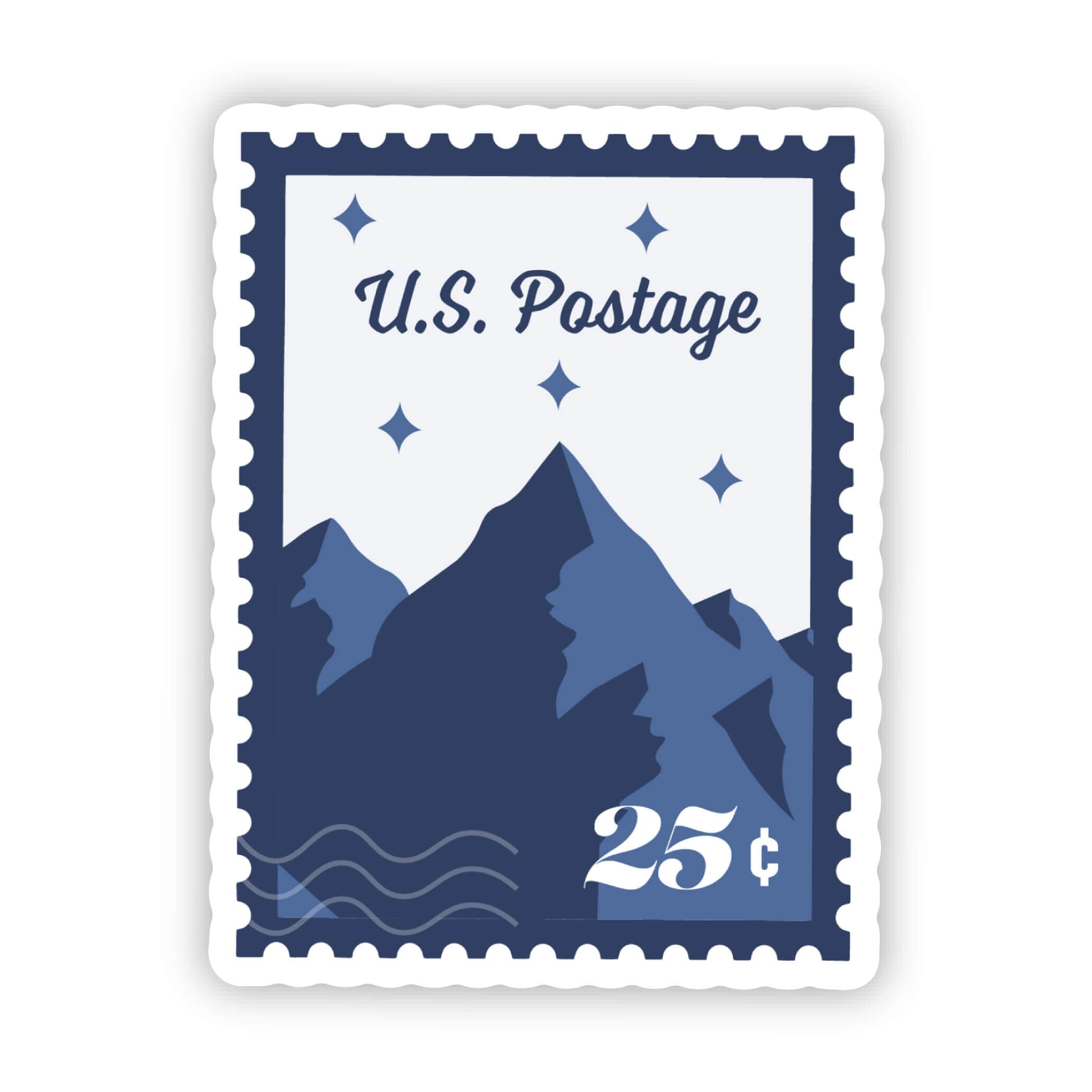  Blue Mountain US Postage Stamp Sticker、mySite、ghnorth