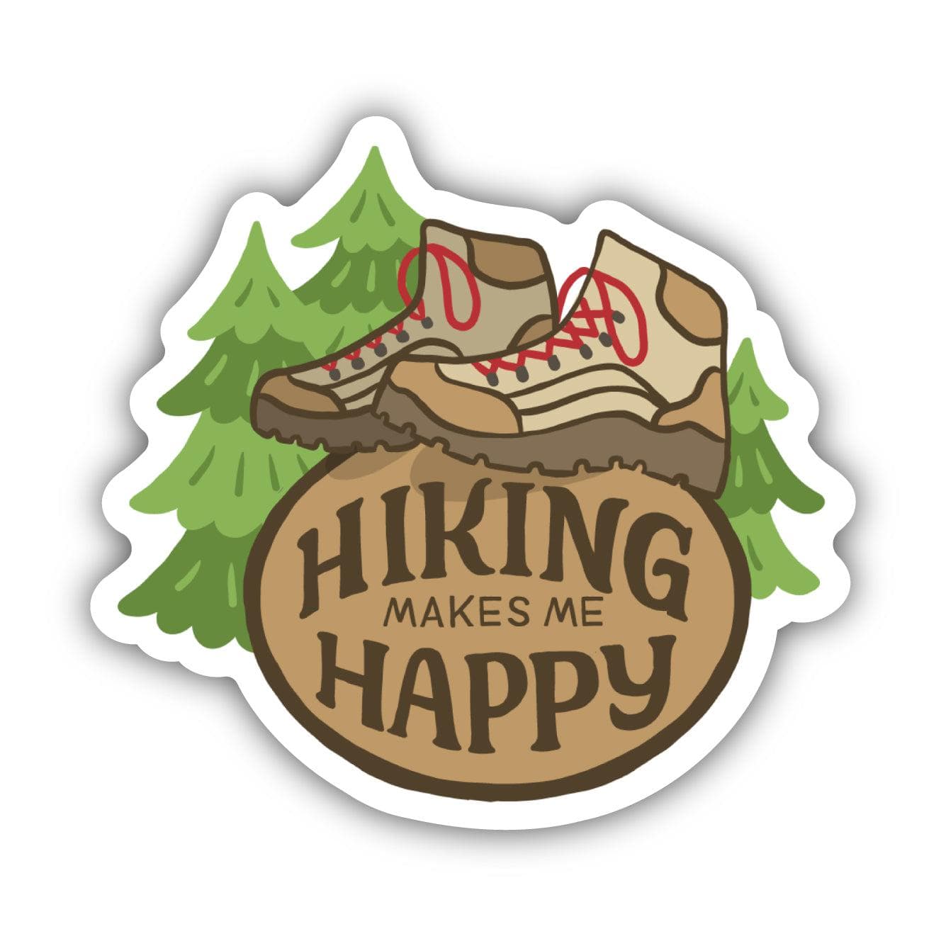  Hiking Makes Me Happy Sticker、mySite、elrpsem3k