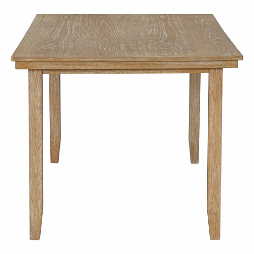 TREXM Dining Room Table and Chairs with Bench, Rustic Wood Dining Set, Set of 6 (Gray)、、casual