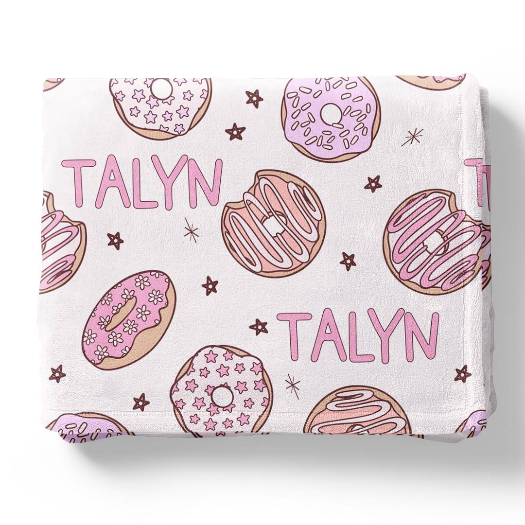  Donut Shop Personalized Kids Blanket | Pink、mySite、layawaytickets