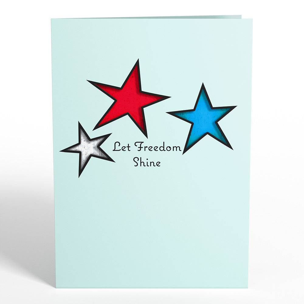 Let Freedom Shine Suncatcher Card、mySite、solidvoid