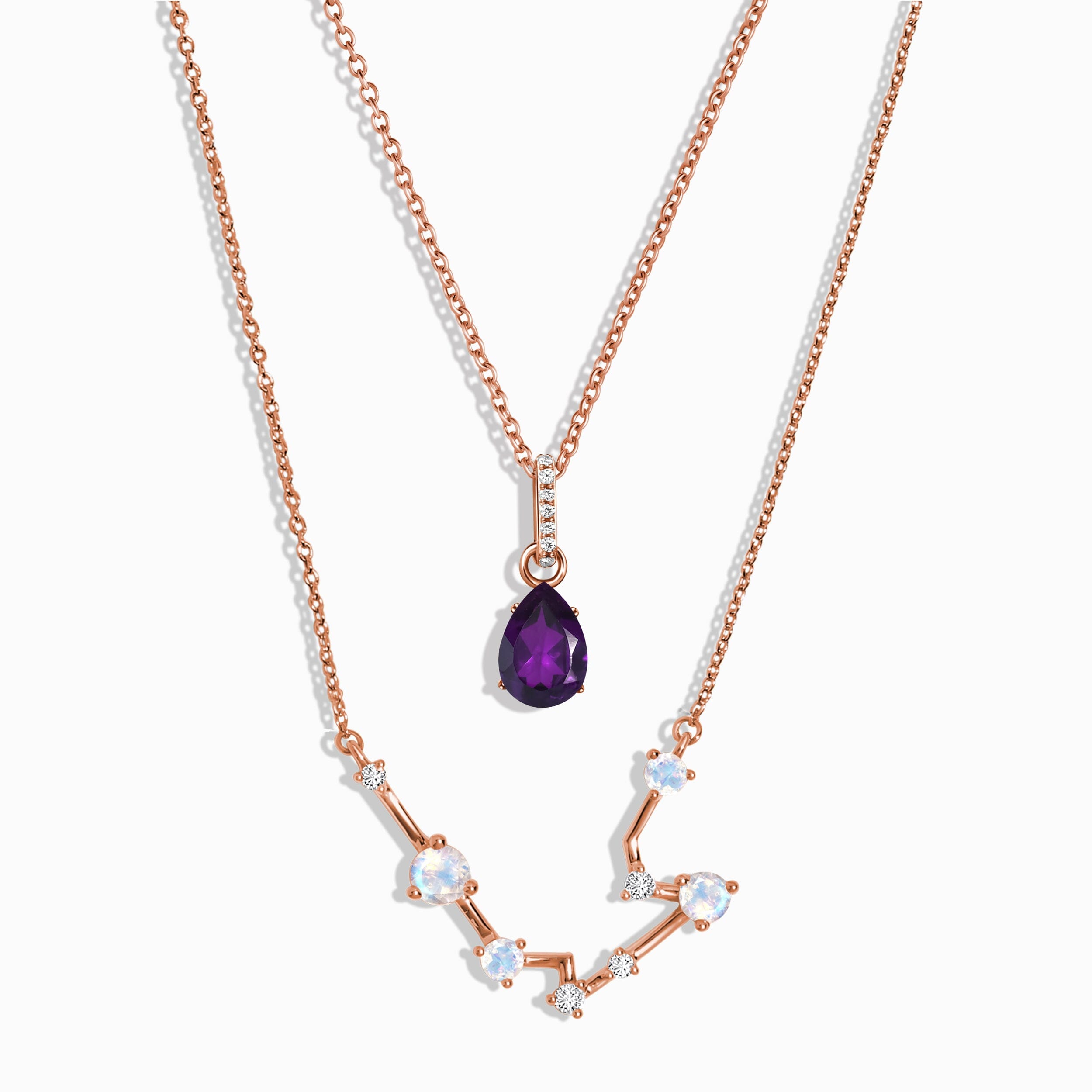 Aquarius Zodiac & February Birthstone Necklaces、mySite、hinf8tx79