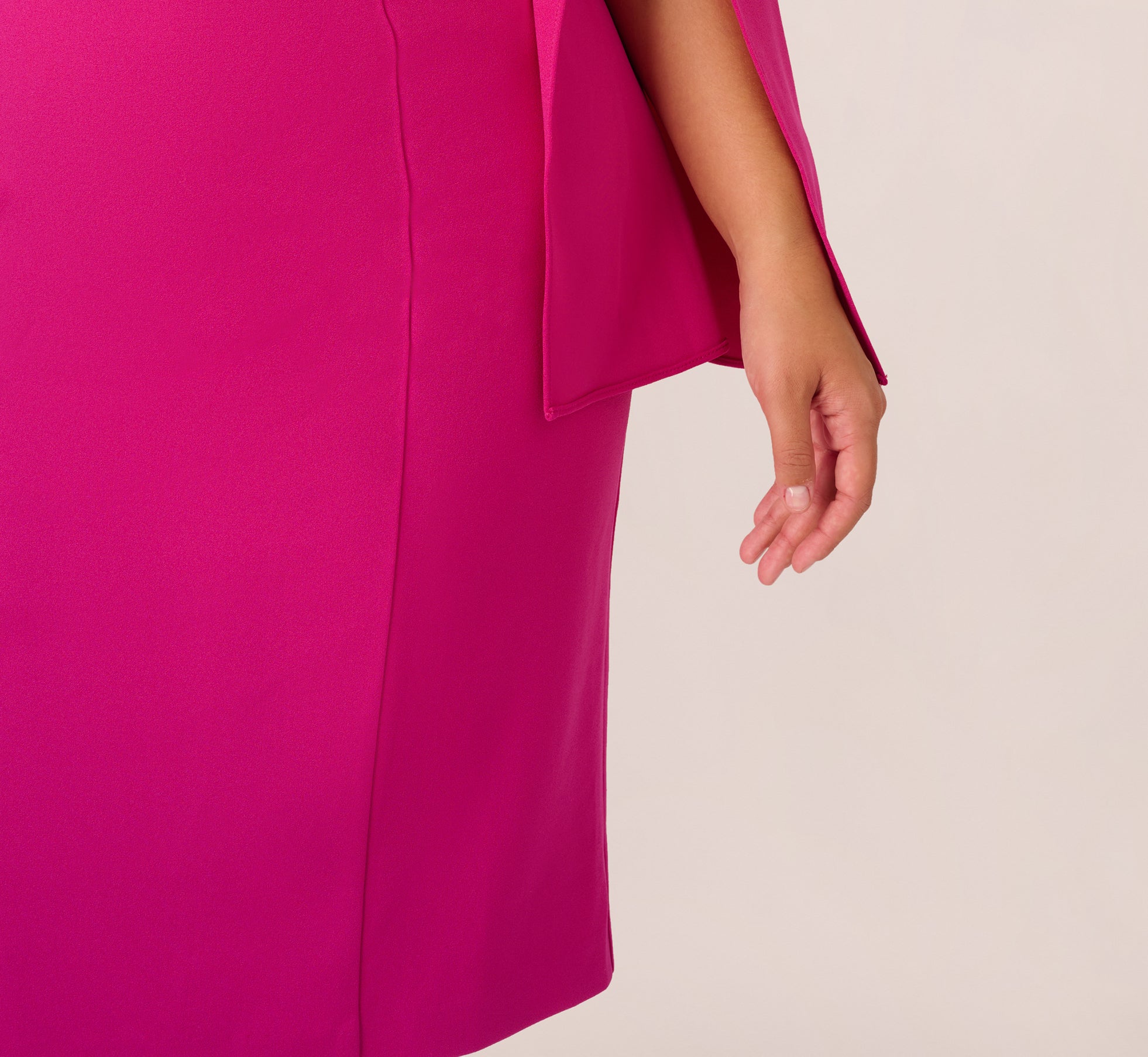 Plus Size Knit Crepe Jewel Short Dress In Berry Rose、mySite、solidvoid