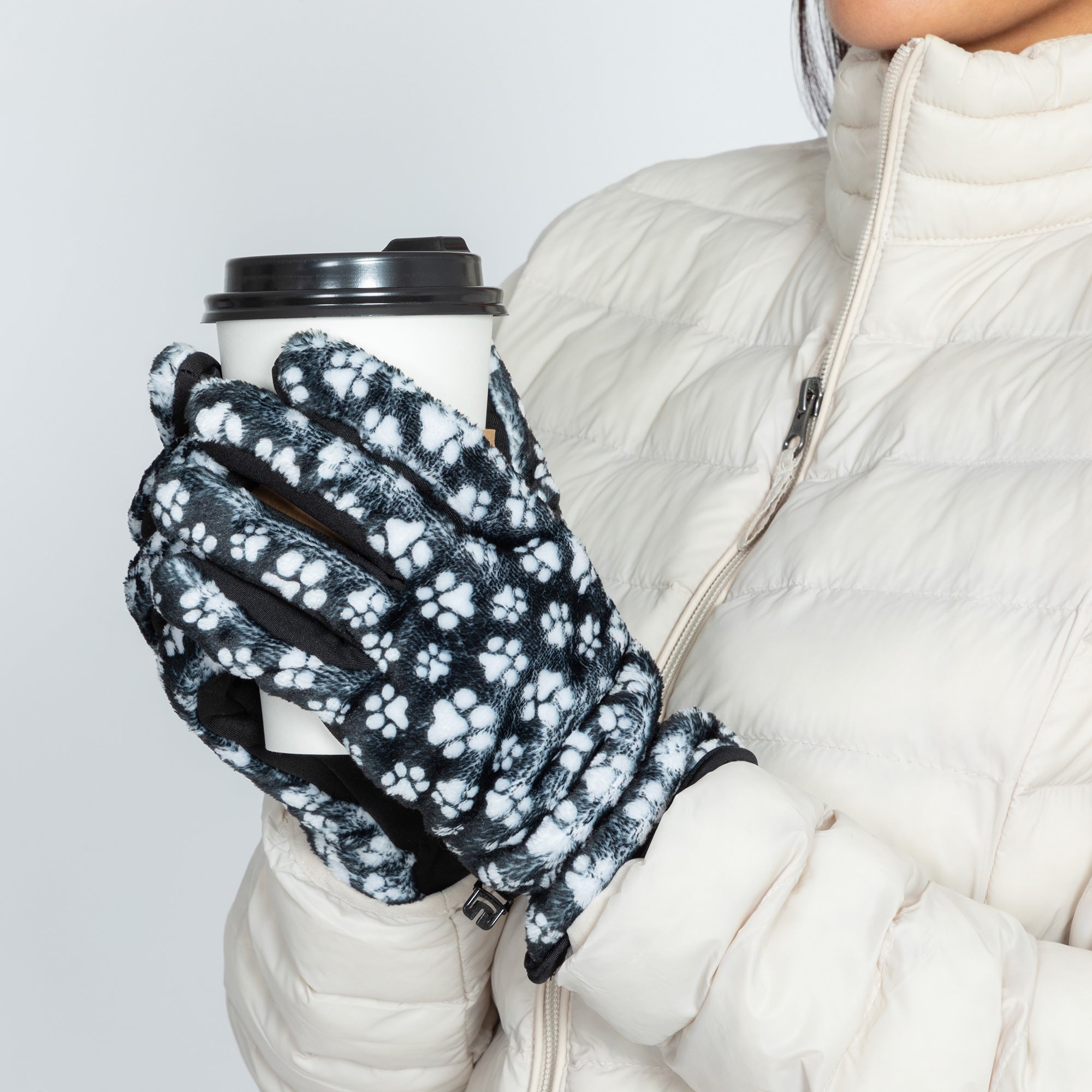 Super Cozy Paw Print Touch Screen Gloves、mySite、camillekostekn
