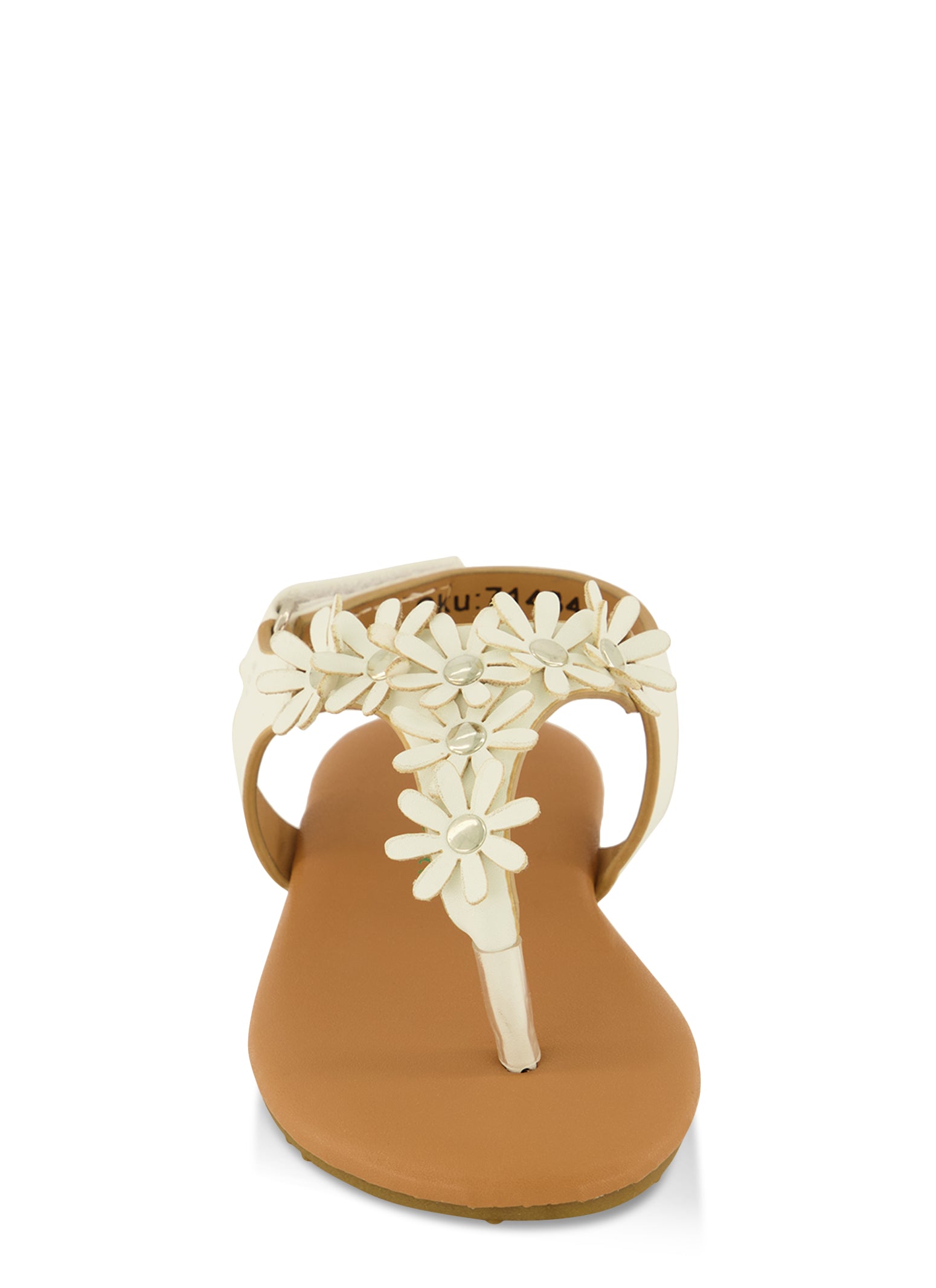 Toddler Girls Flower Thong Ankle Strap Sandals、mySite、camillekostekn