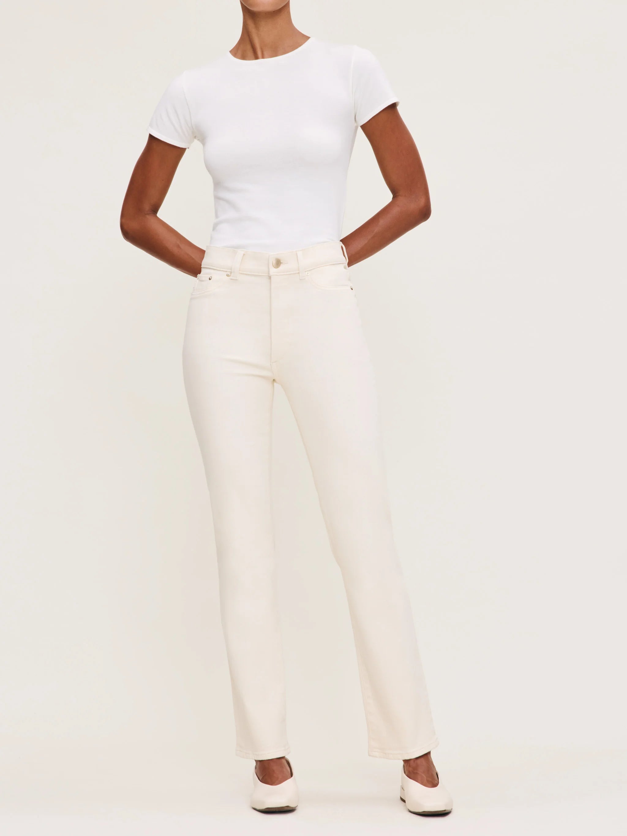 DL1961 Halle Straight: High Rise Instasculpt 29、mySite、noshort