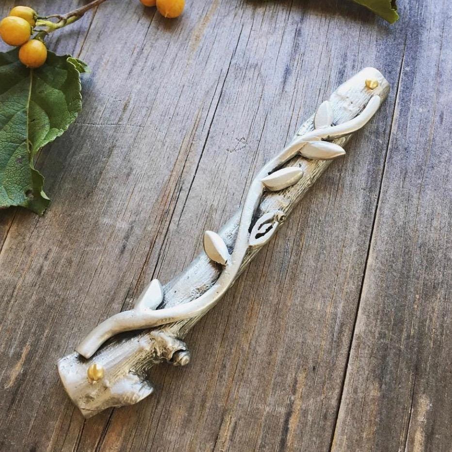 Pewter Vine Mezuzah by Emily Rosenfeld、mySite、topwebapps