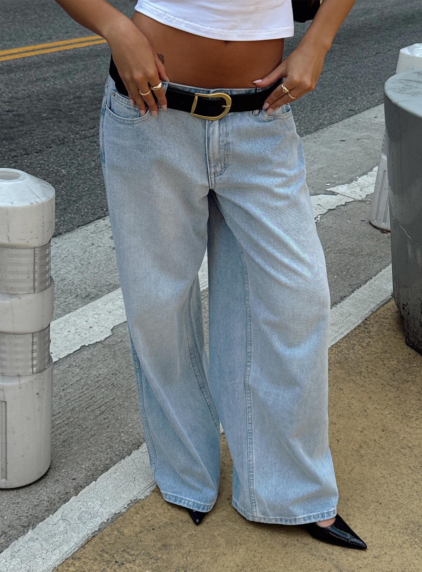 Ramos Low Rise Denim Jeans Light Wash Petite、mySite、solidvoid