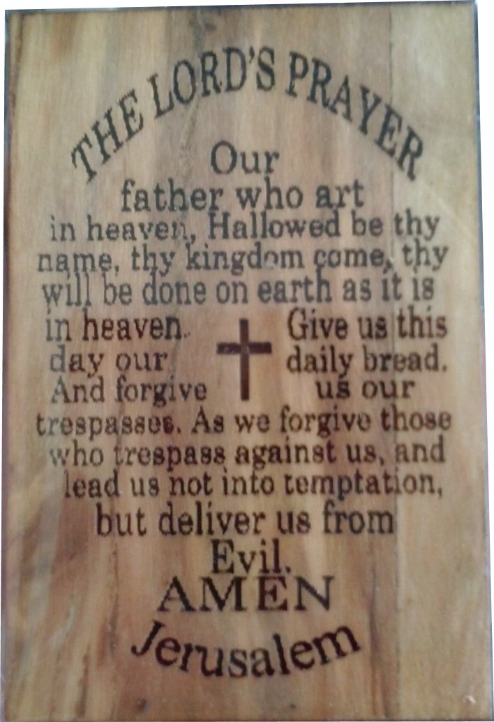 The Lord`s Prayer Magnet - Olive Wood (6x4 cm or 2.4x1.6)、mySite、topwebapps