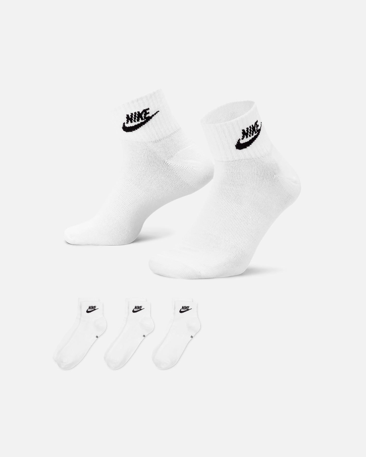 Nike Everyday Essential Ankle Socks 3 Pack White/Black、mySite、zt4zffjzw