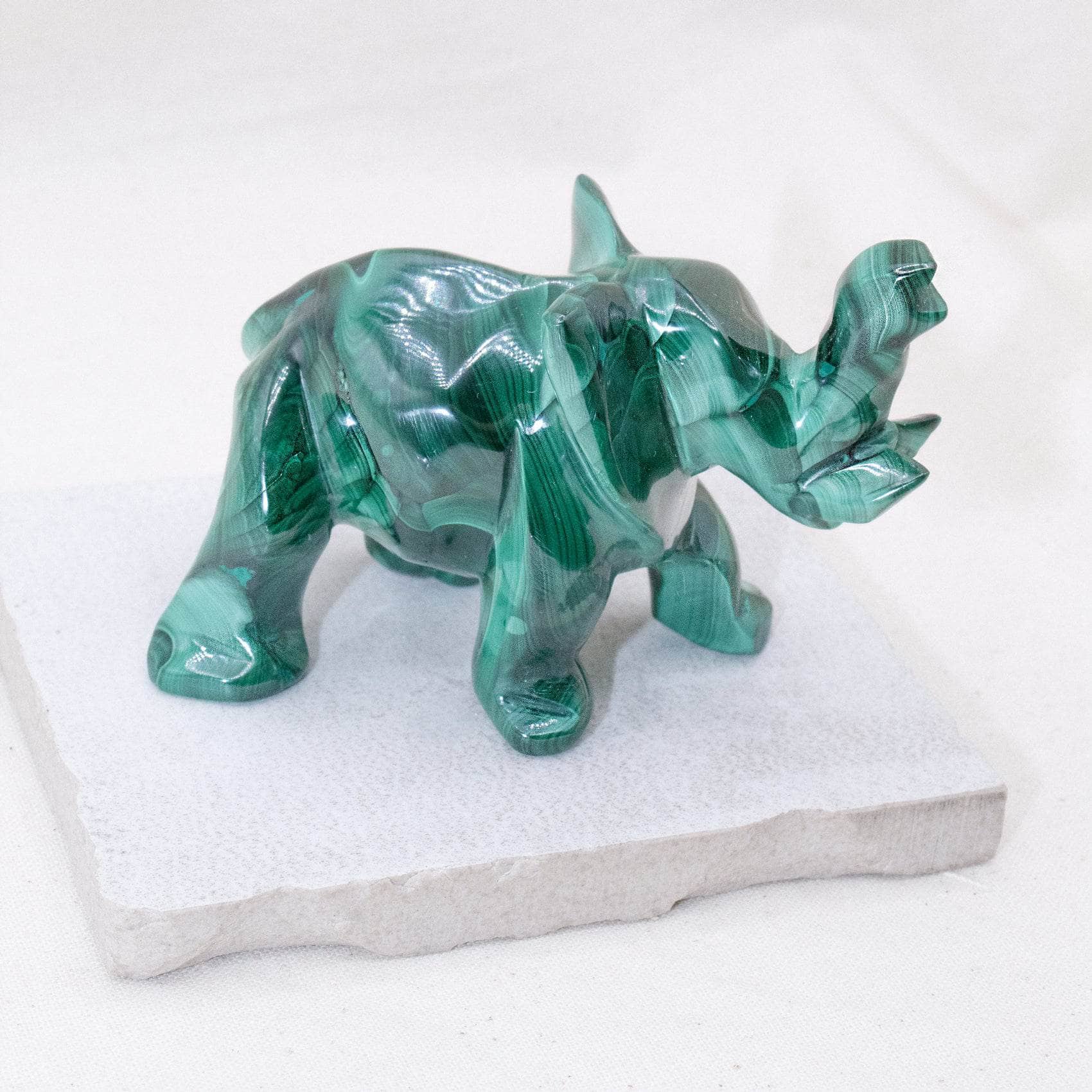 Genuine Malachite Elephants - Hand Carved - 1 of a Kind、mySite、hinf8tx79